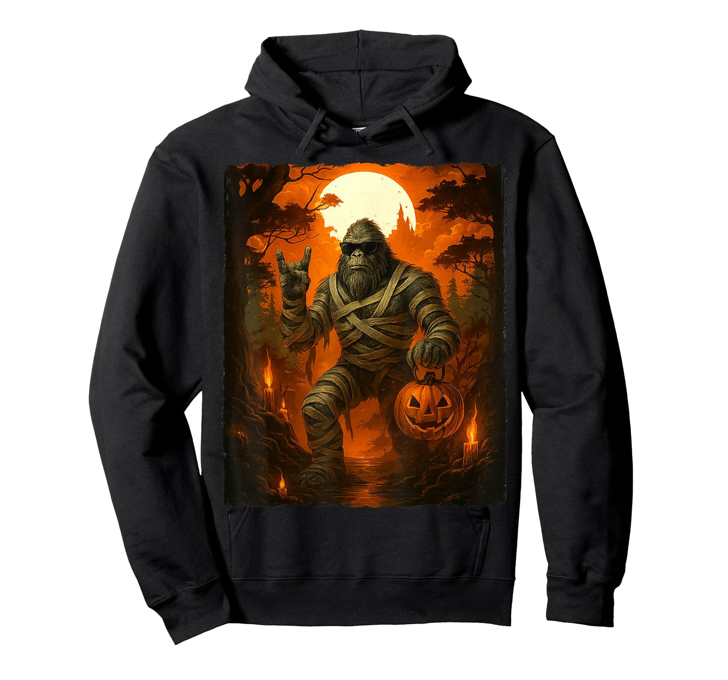 Funny Jack O lantern Mummy Bigfoot Halloween Costumes Mens T-Shirt