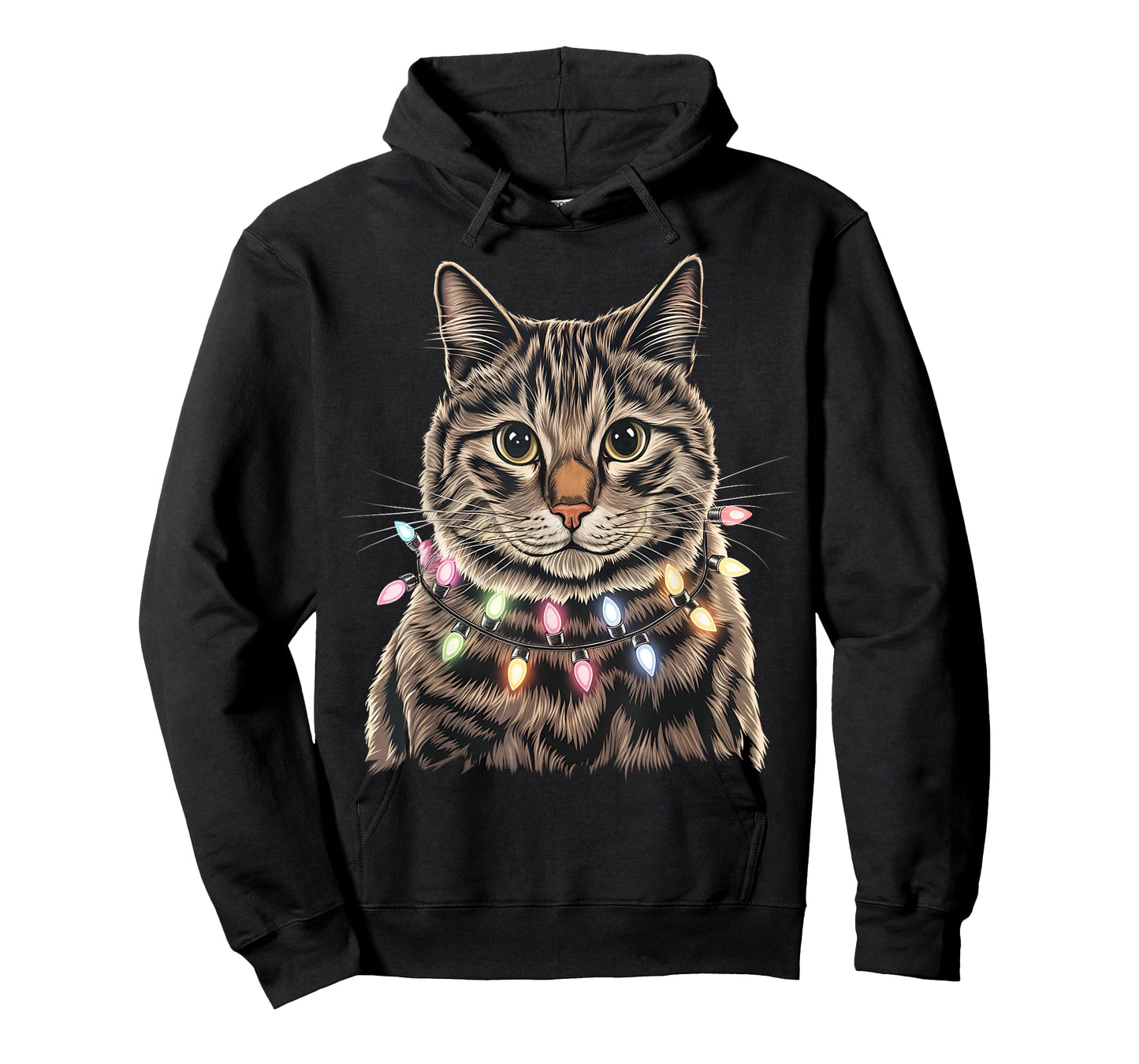 Cute Cat Christmas Light Merry Catmas Christmas Cat Lover T-Shirt