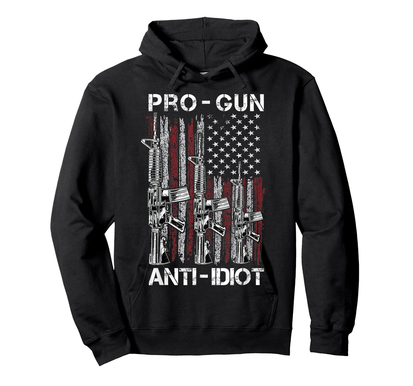 Pro Gun Anti Idiot shirt Vintage USA Flag 2nd Amendment T-Shirt