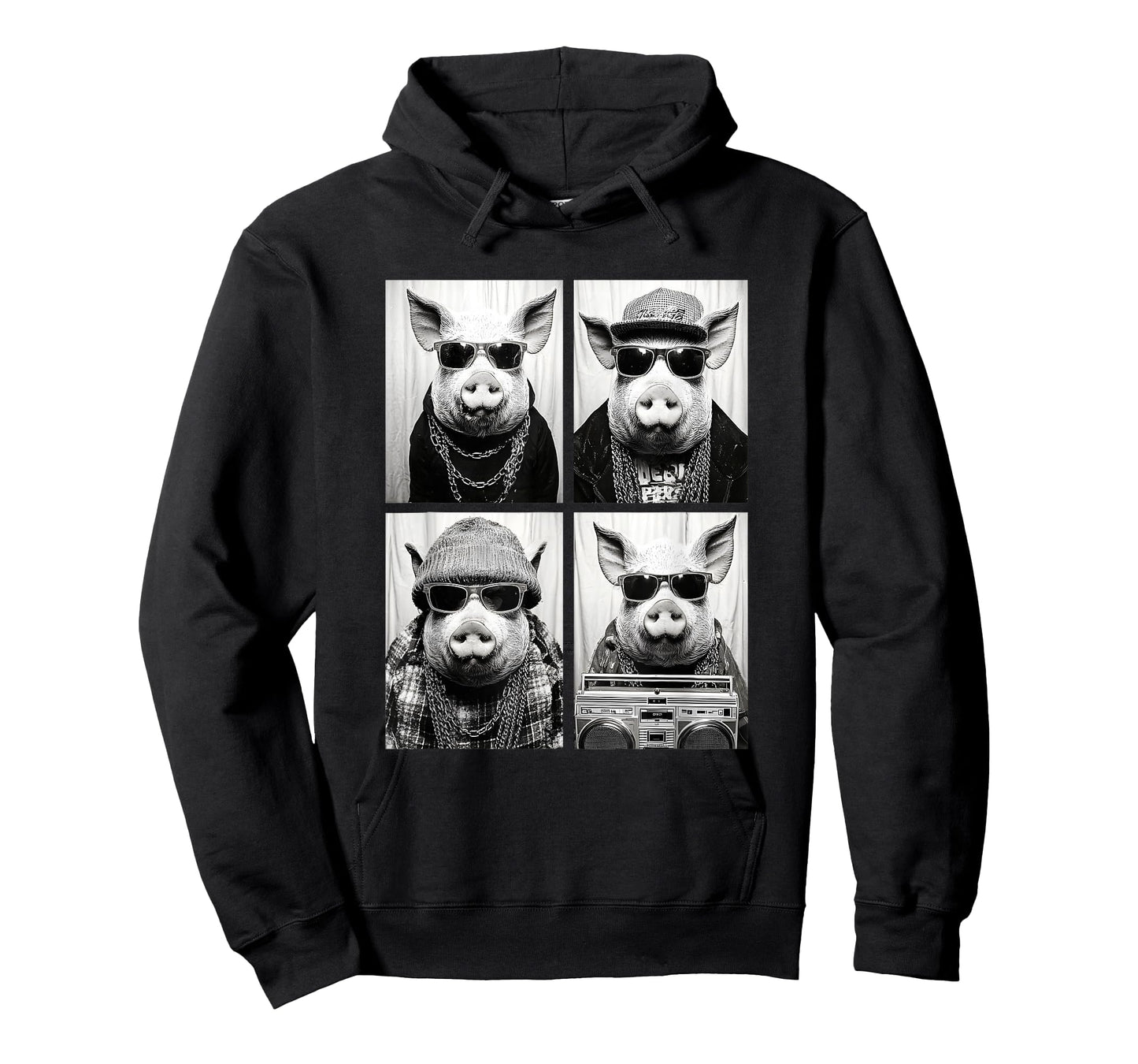 Funny Gangster Pig Hip Hop Fashion Rapper Urban T-Shirt