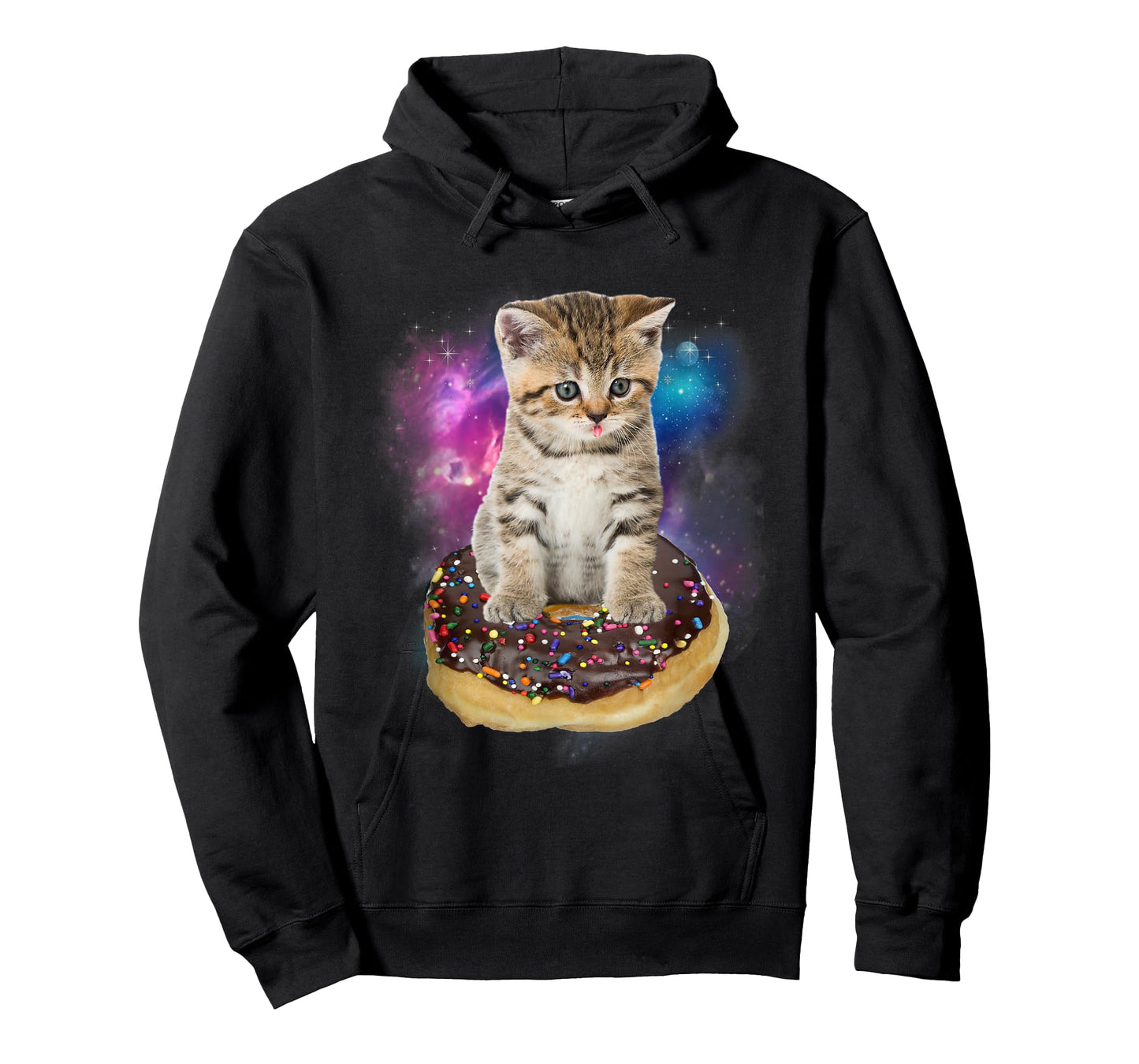 Space Donut Cat Shirt | Flying Kitty Galaxy T Shirt T-Shirt for Men Women Kids