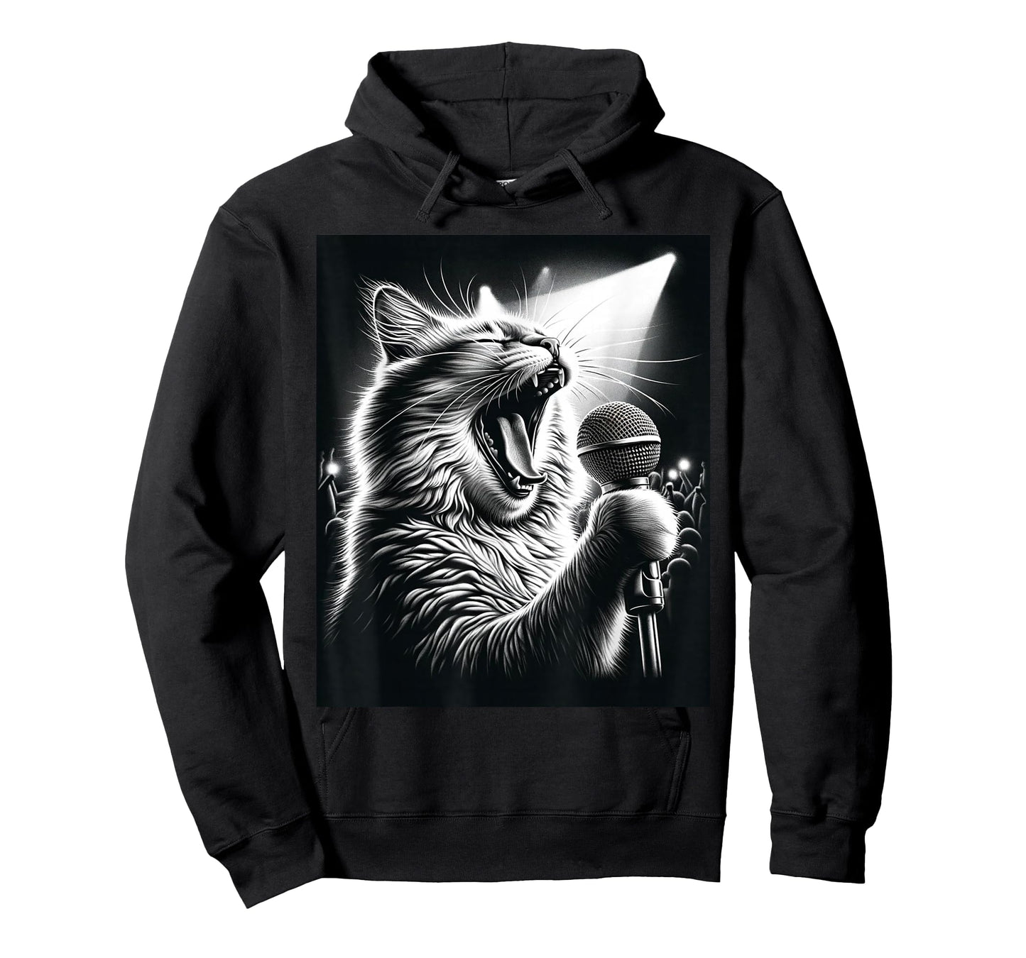 Band Musician Vocalist Singer Funny Cat Singing T-Shirt
