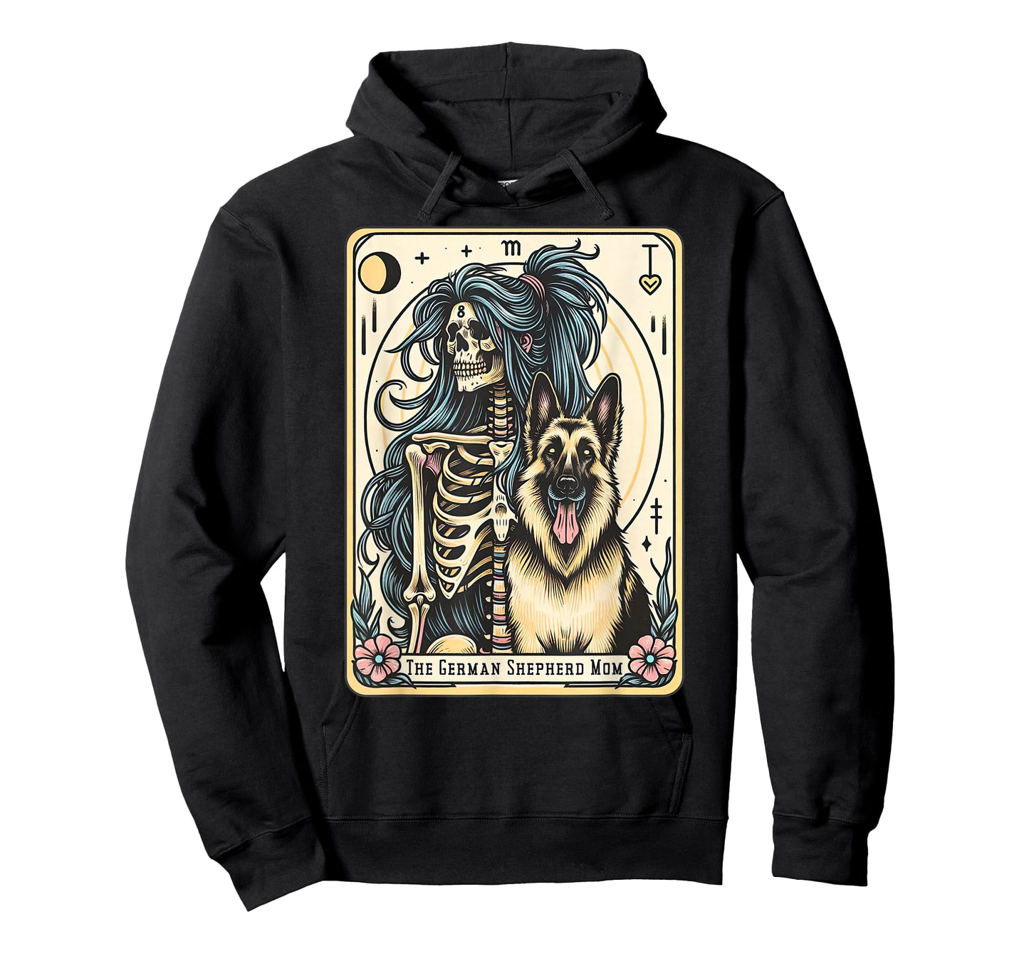 Retro German Shepherd Mom Tarot Card Witchy Vibes Dog Mom T-Shirt