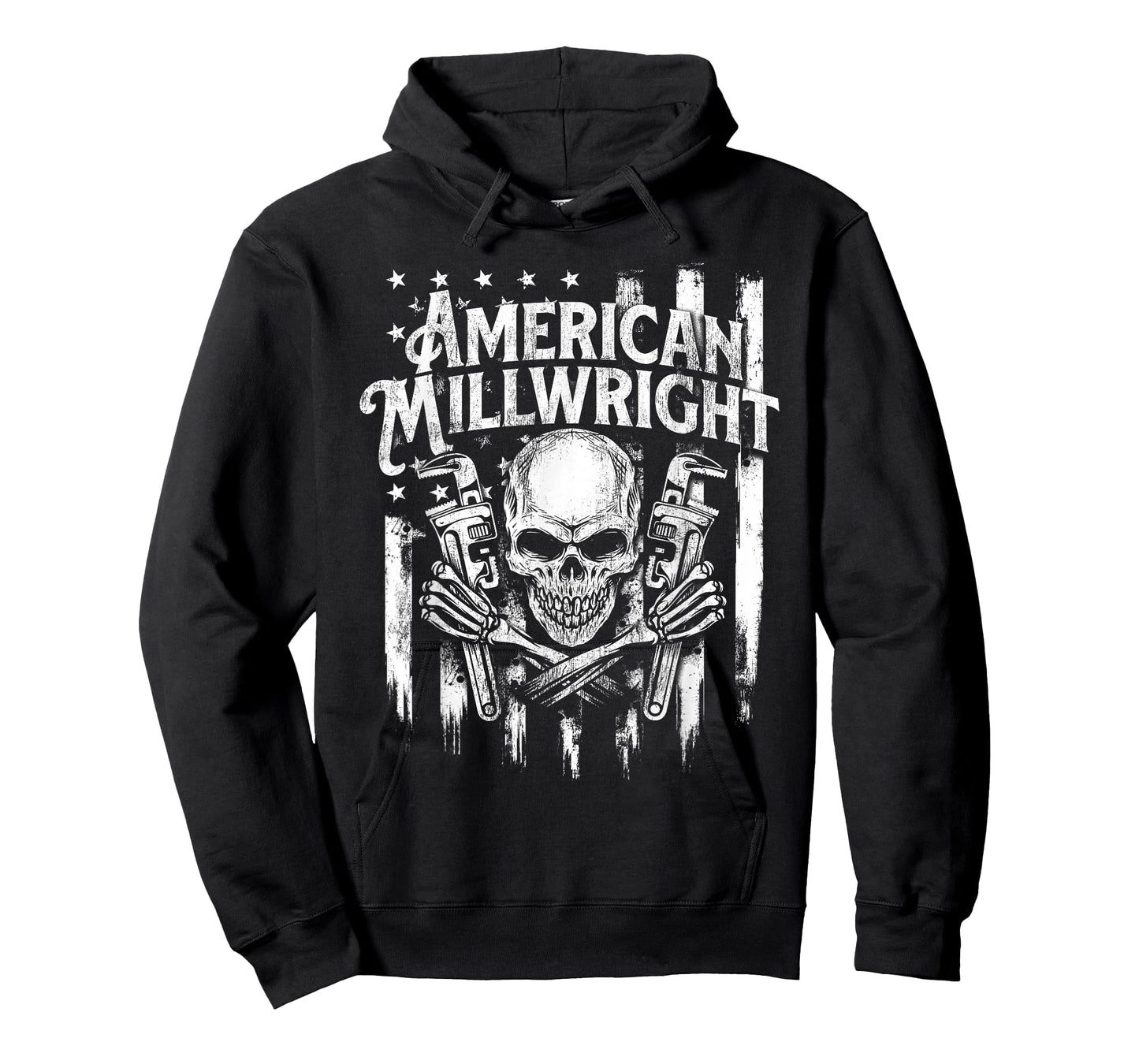American Millwright - Patriotic USA Flag Machinist Engineer T-Shirt