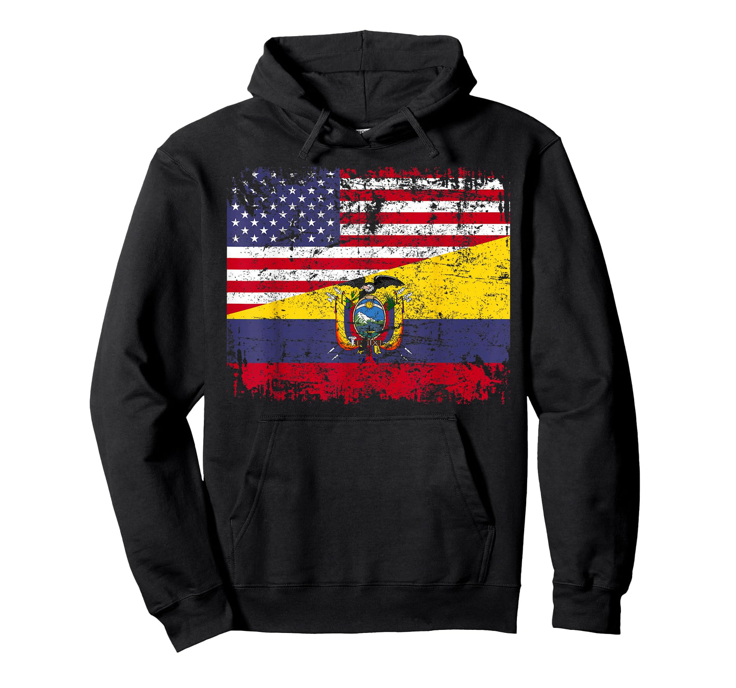 Ecuadorian Roots | Half American Flag | USA Ecuador Flag T-Shirt