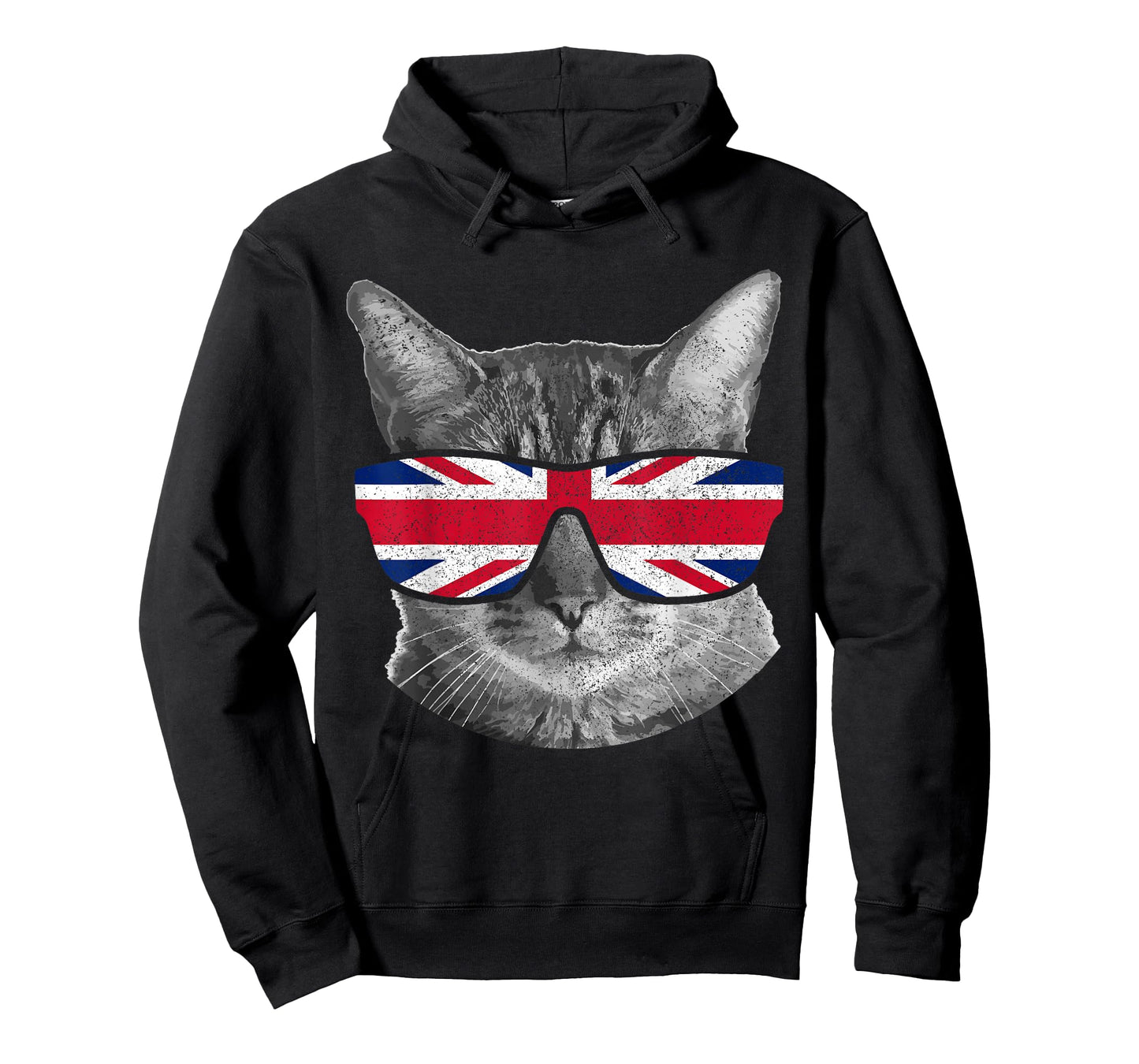 UK Cat Union Jack Flag United Kingdom Kitten England Funny T-Shirt
