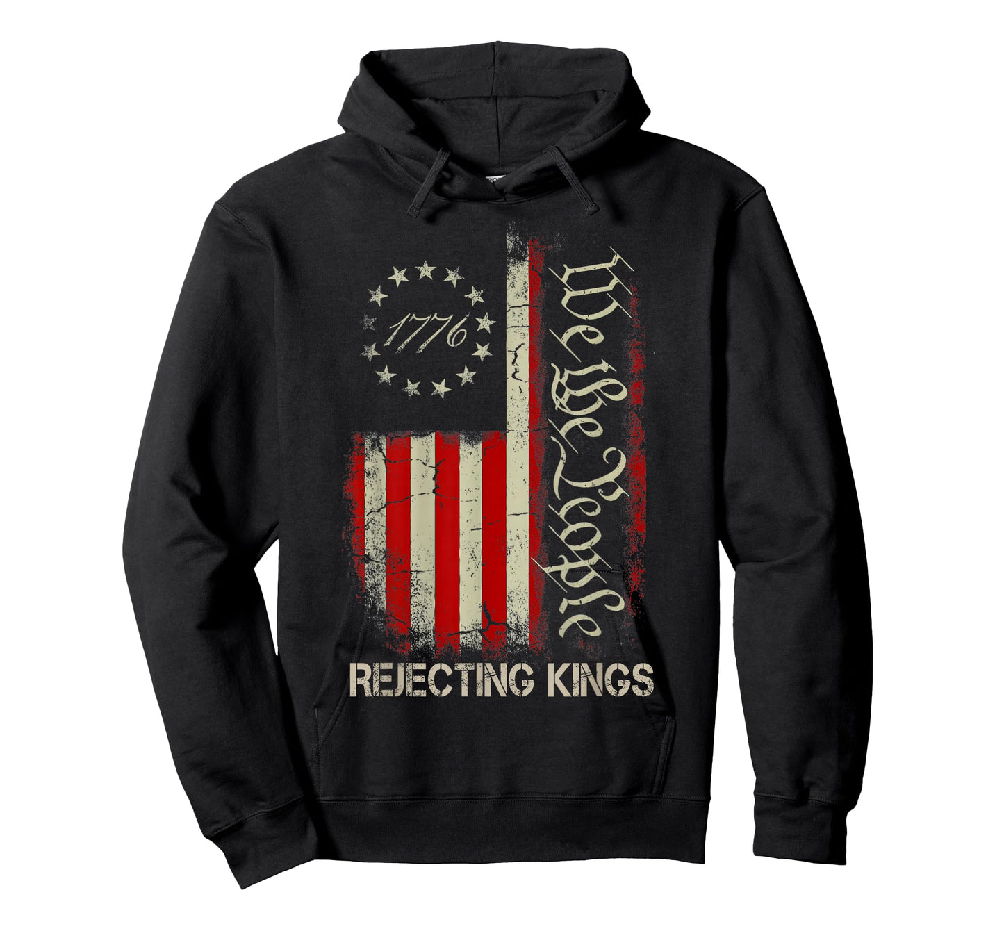Rejecting Kings Since 1776 American Flag USA 4th of July T-Shirt