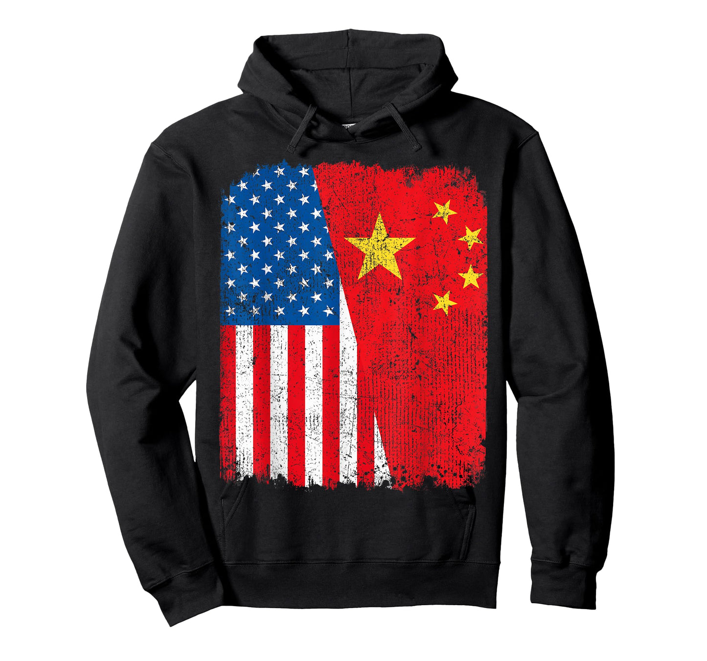 Chinese American Flag Half USA China Root Proud T-Shirt for Women Kids Men