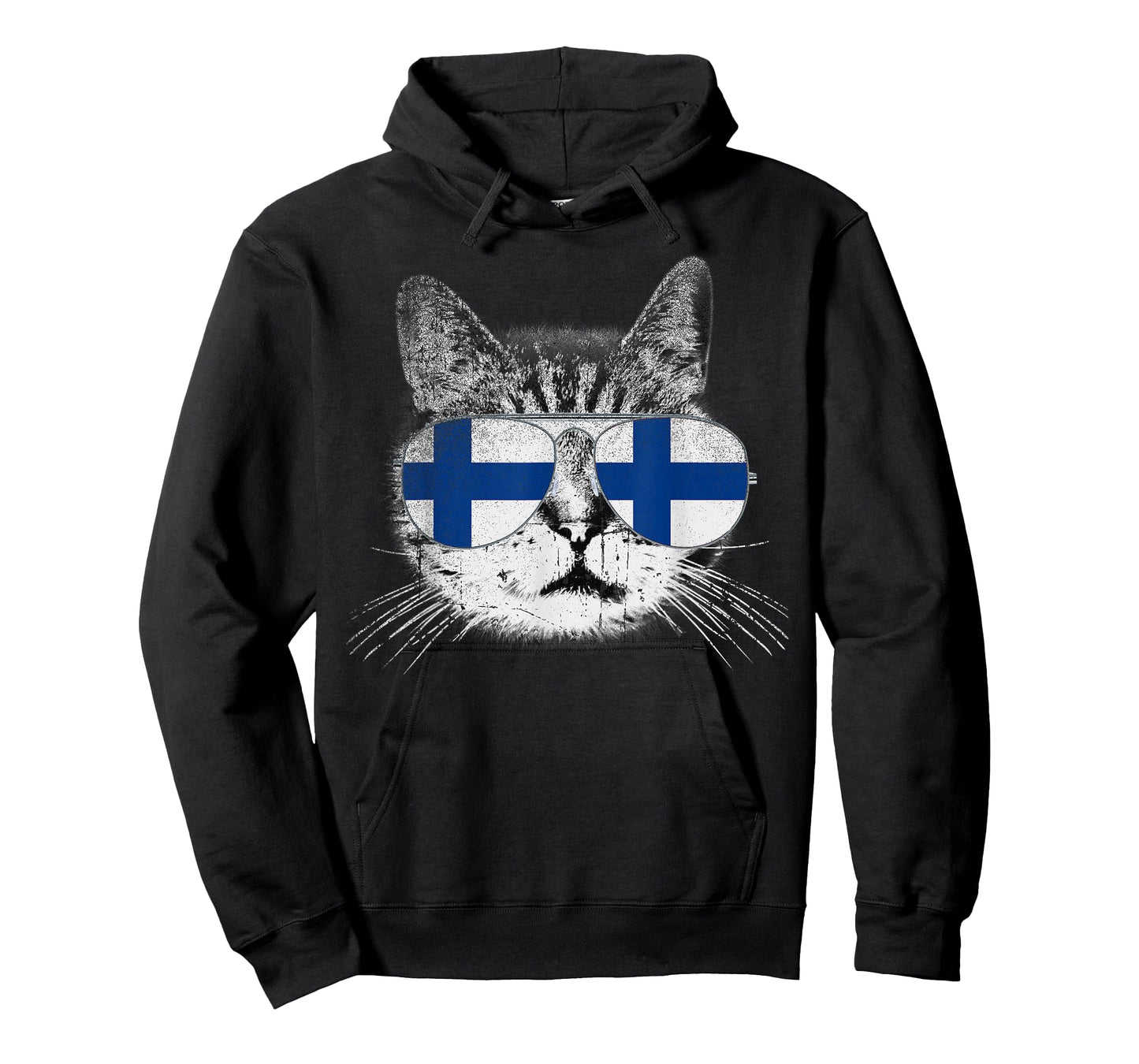 Finnish Finland Flag Country Roots Cat Lover Pride Gift T-Shirt