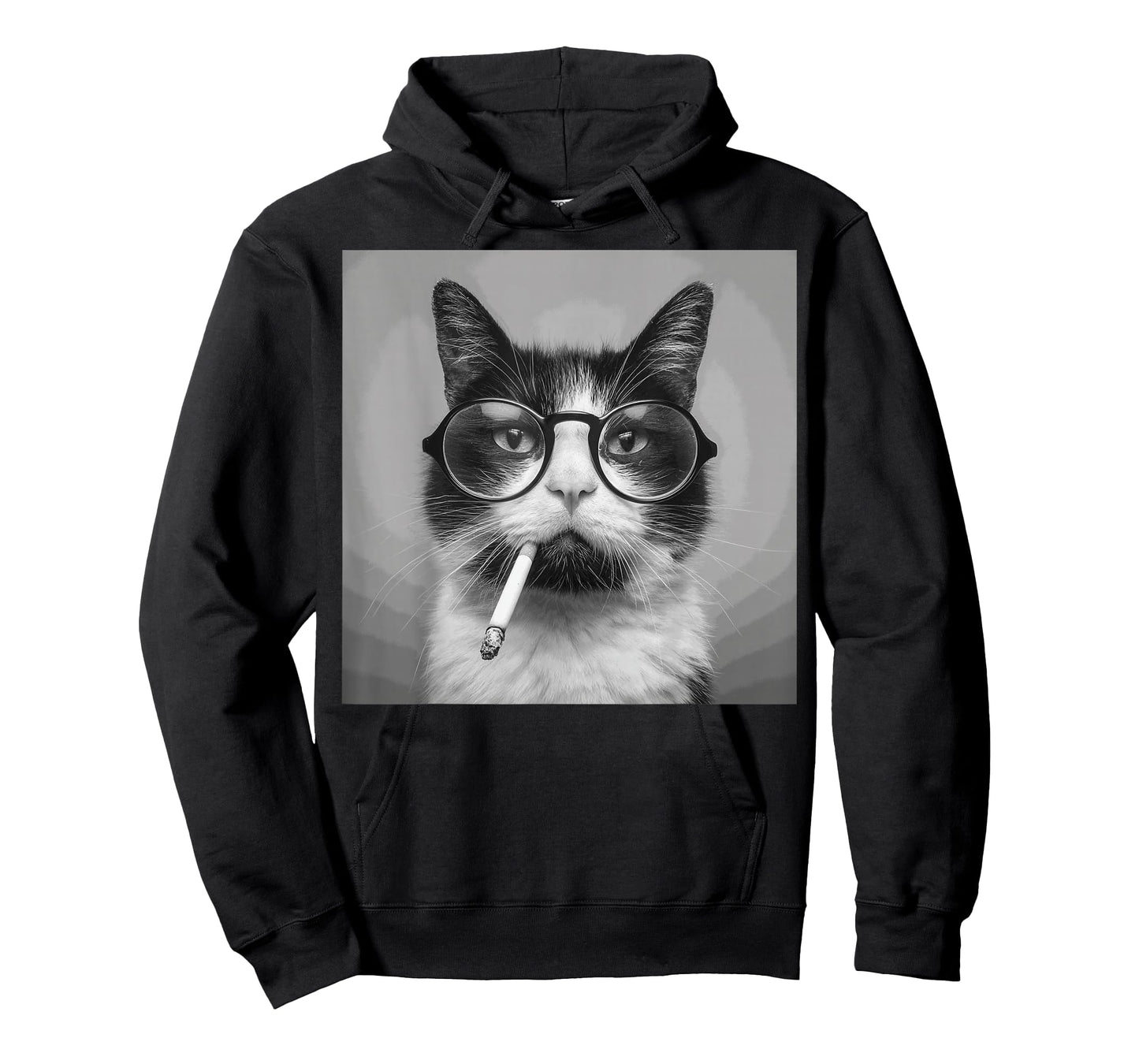Funny Graphic Cat Smoking Adult Funny T-Shirt