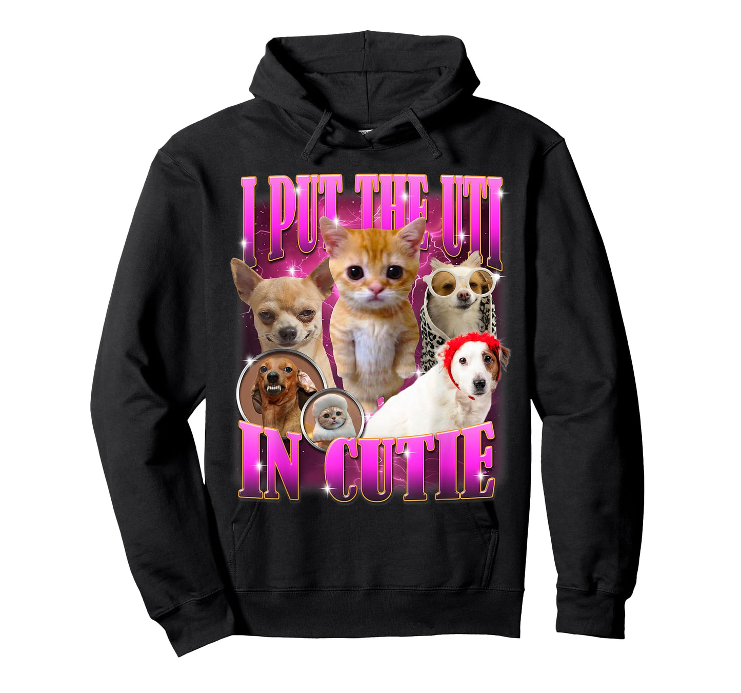 I Put The Uti In Cutie Cat Kitten Dogs Funny Humor Meme T-Shirt