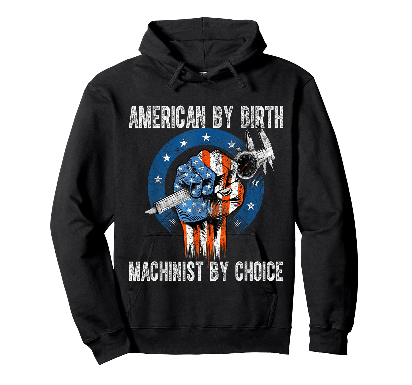 Machinist by Choice - American USA Flag CNC Machine Operator T-Shirt