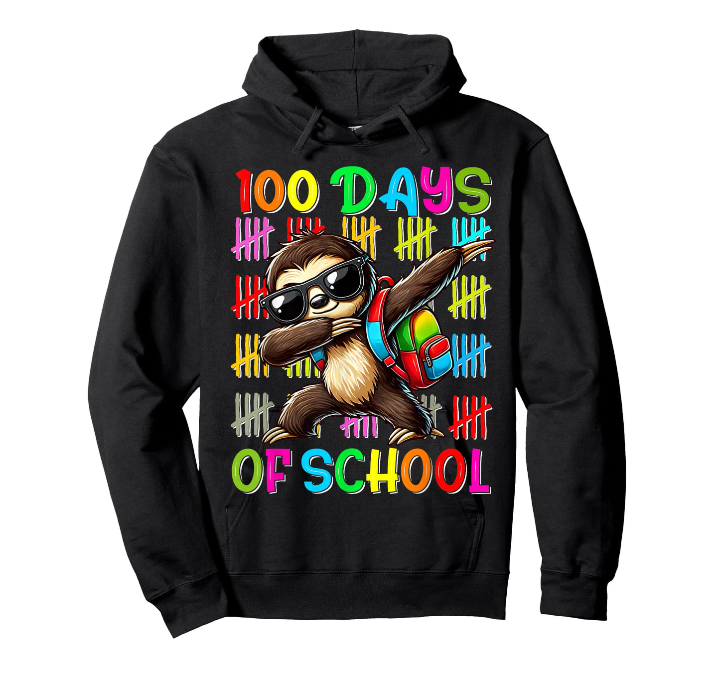 Happy 100th day of school shirt 100 days of school Sloth T-Shirt