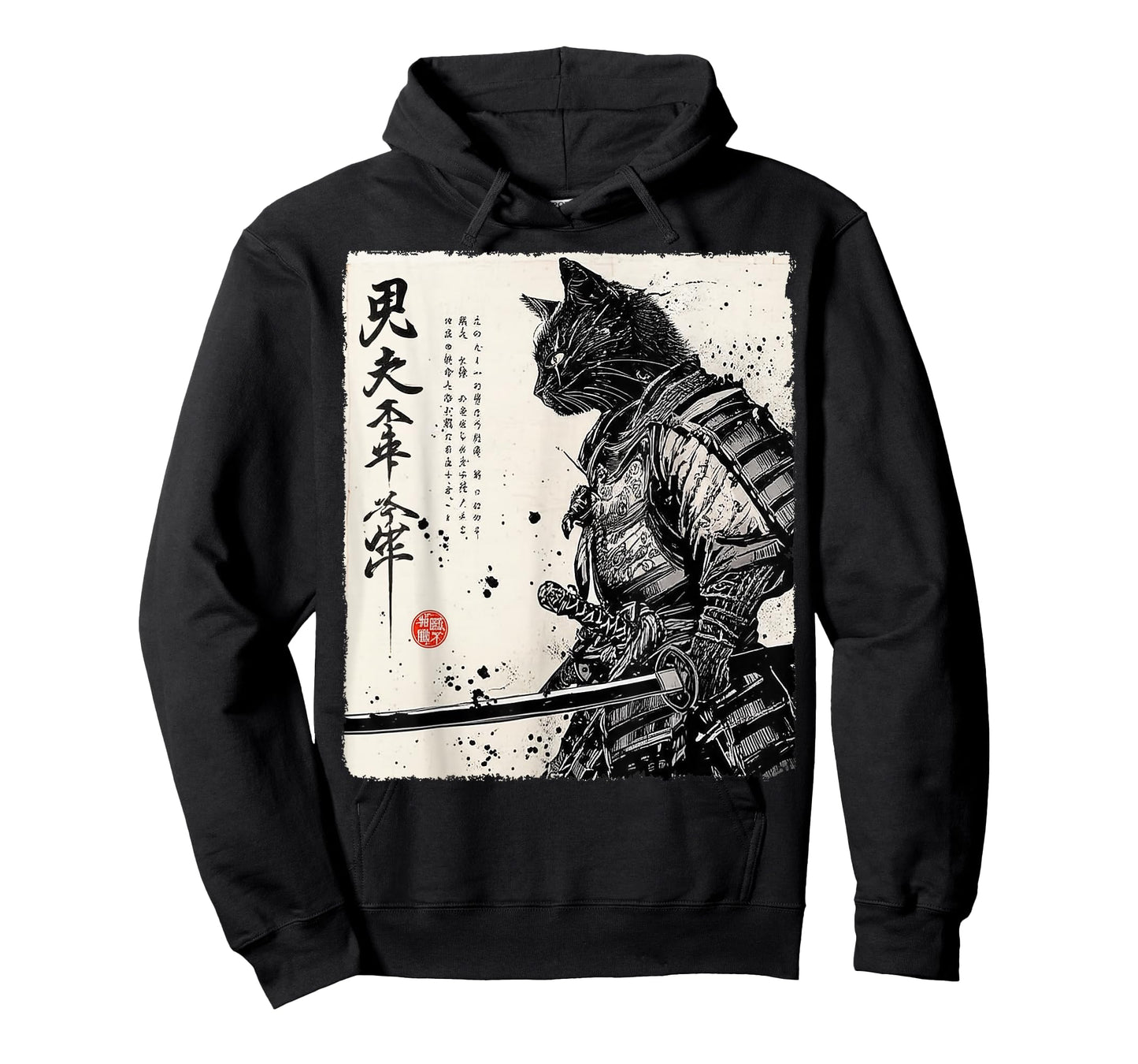 Samurai Cat Japanese Art Anime Gifts Men Women Kid Graphic T-Shirt