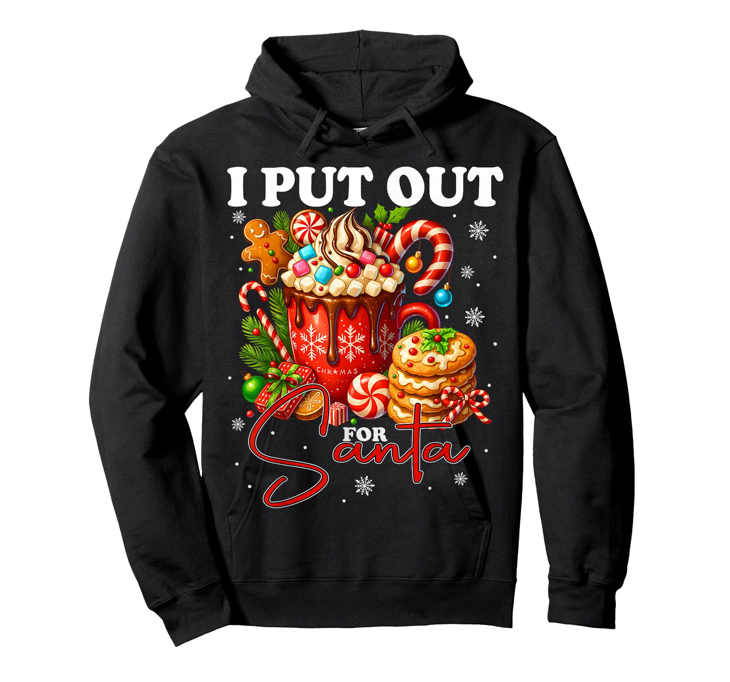 Christmas I Put Out for Santa Funny Cookies Cocoa Xmas T-Shirt