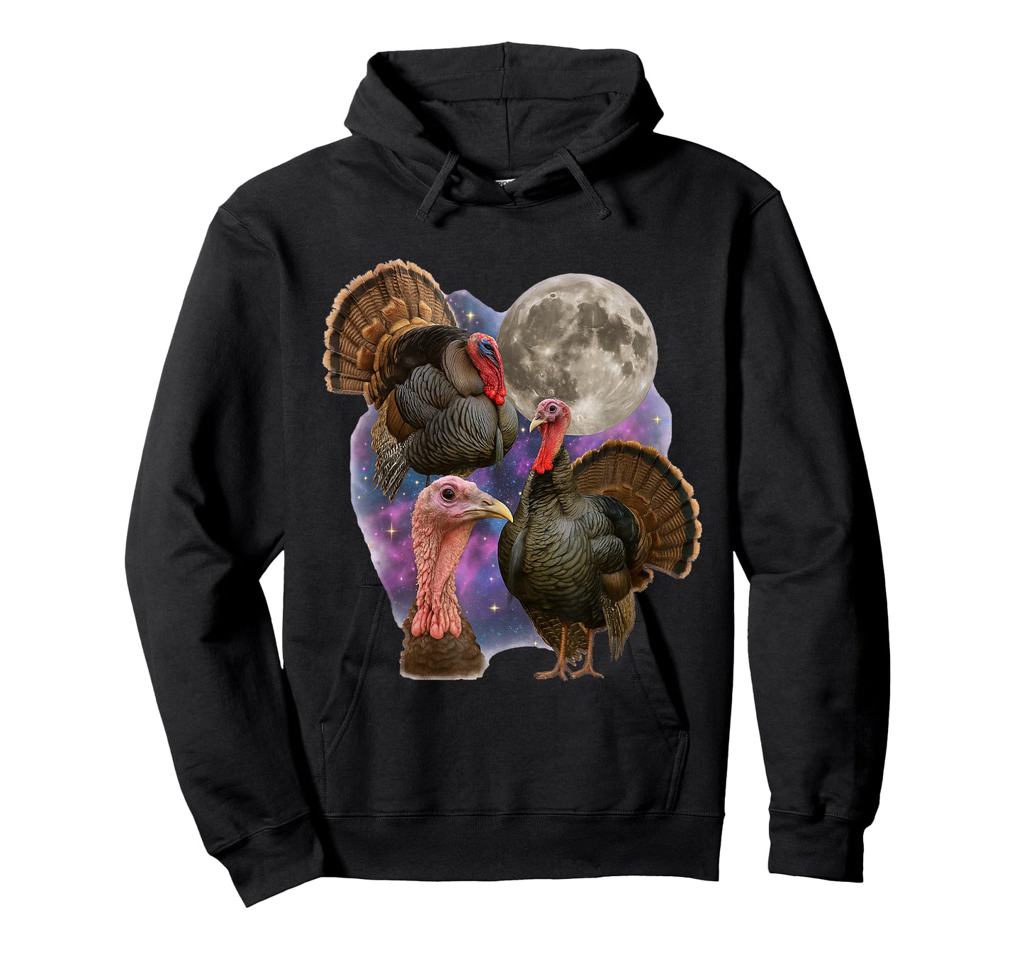 Three Turkey Moon Funny Family Thanksgiving Meme T-Shirt