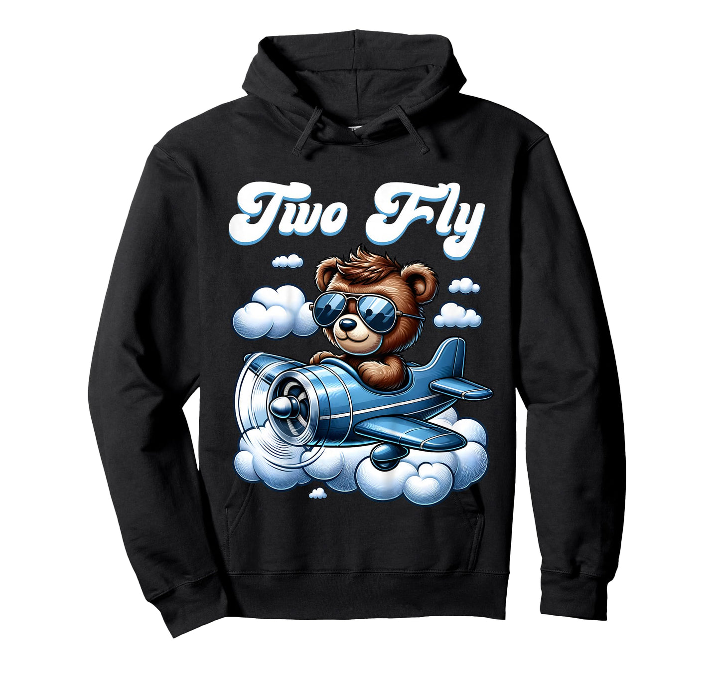 2nd Birthday Airplane Two Plane Teddy Bear Flying Aviation T-Shirt