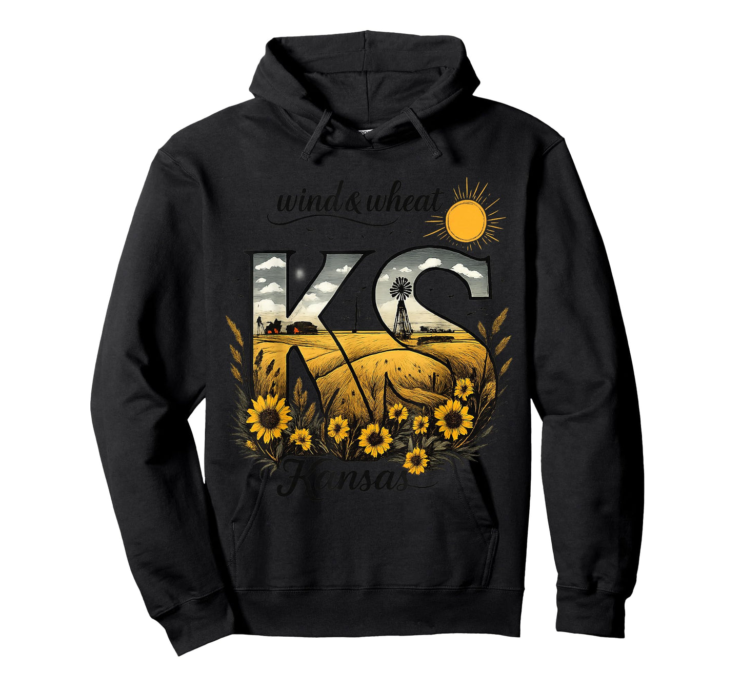 Kansas Sunflower Field Midwest Farm Tshirt T-Shirt