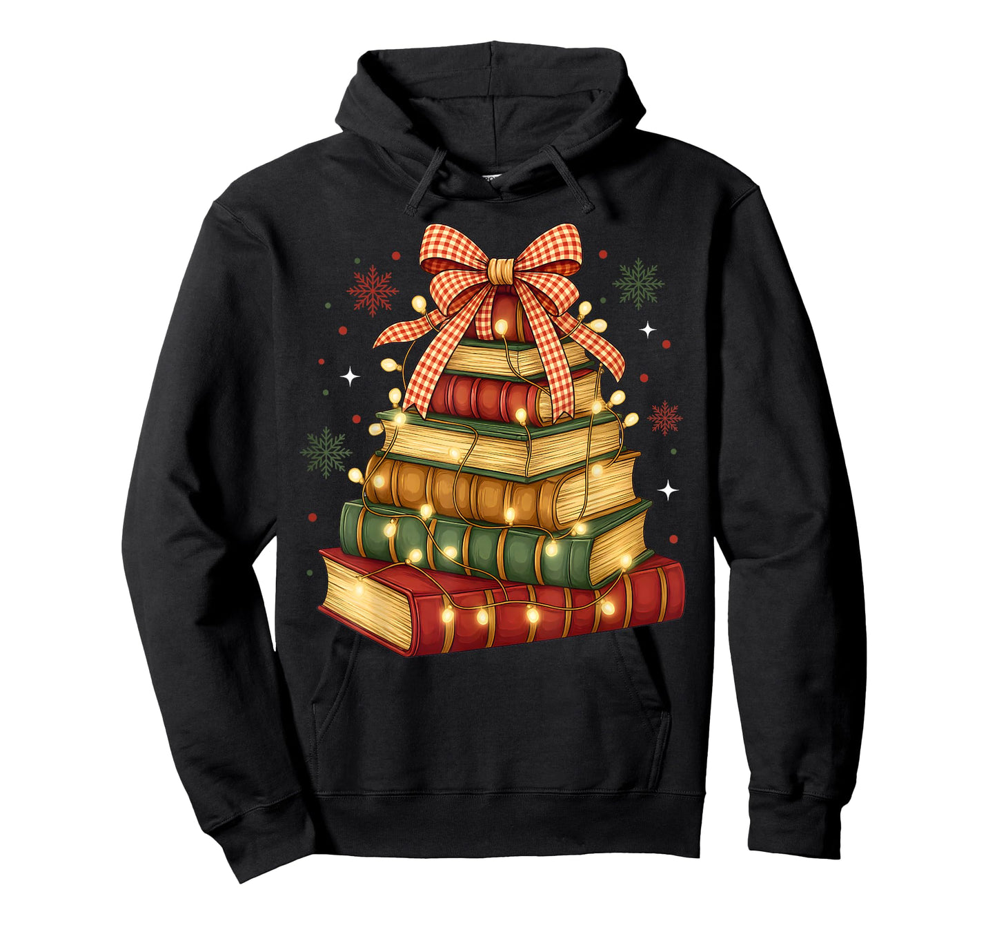 Merry Christmas Book Tree & Bow Reading Retro Xmas Teachers T-Shirt