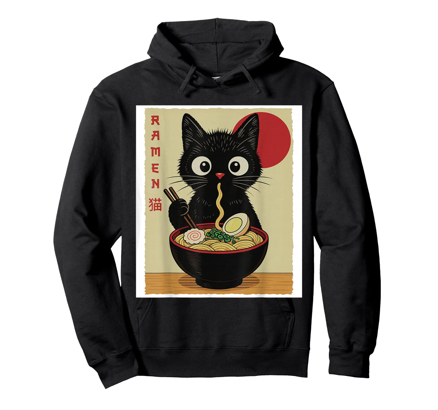 Anime Cat Ramen Japanese Funny Cat Graphic Tees Anime Gifts T-Shirt