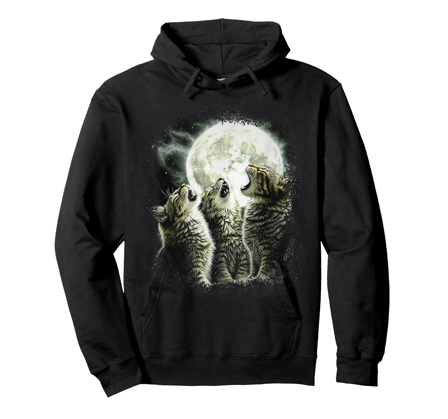 Funny Cats Howling At Moon T-Shirt