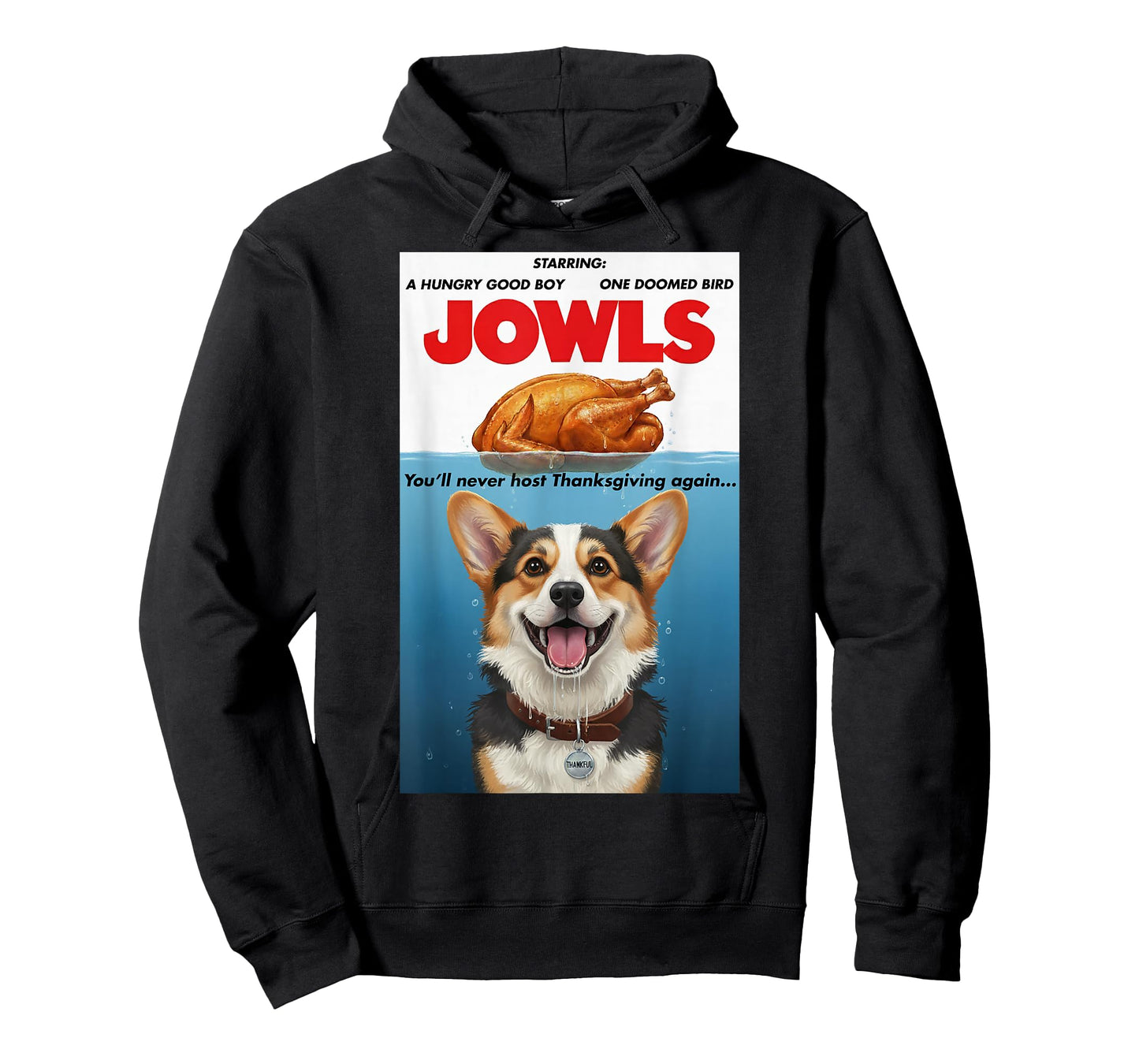 Funny Jowls Thanksgiving Corgi and Turkey T-Shirt