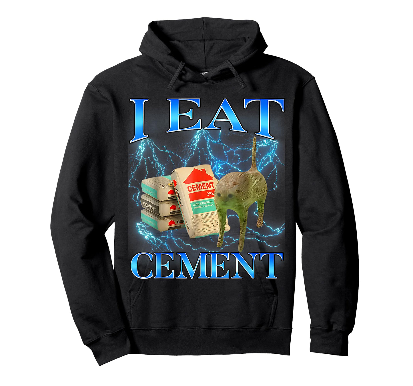 I Eat Cement Funny Cat Meme Internet Memes Funny Memes Gen-Z T-Shirt