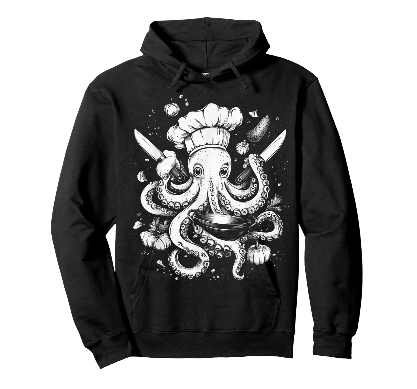 Chef Octopus Funny Cooking Kraken Sous Chef Cook T-Shirt