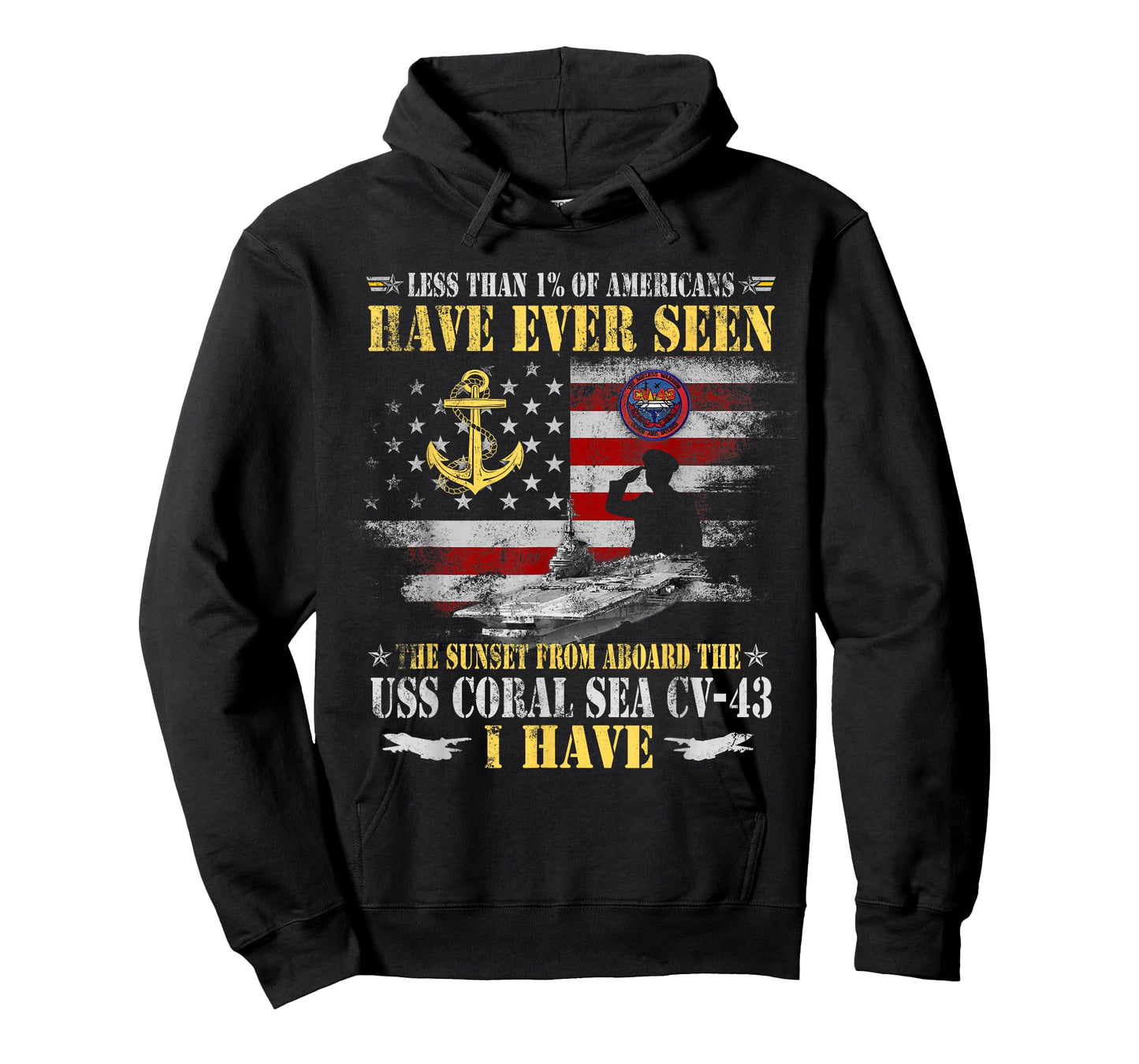 USS Coral Sea CV-43 Aircraft Carrier Veteran Patriotic Papa T-Shirt