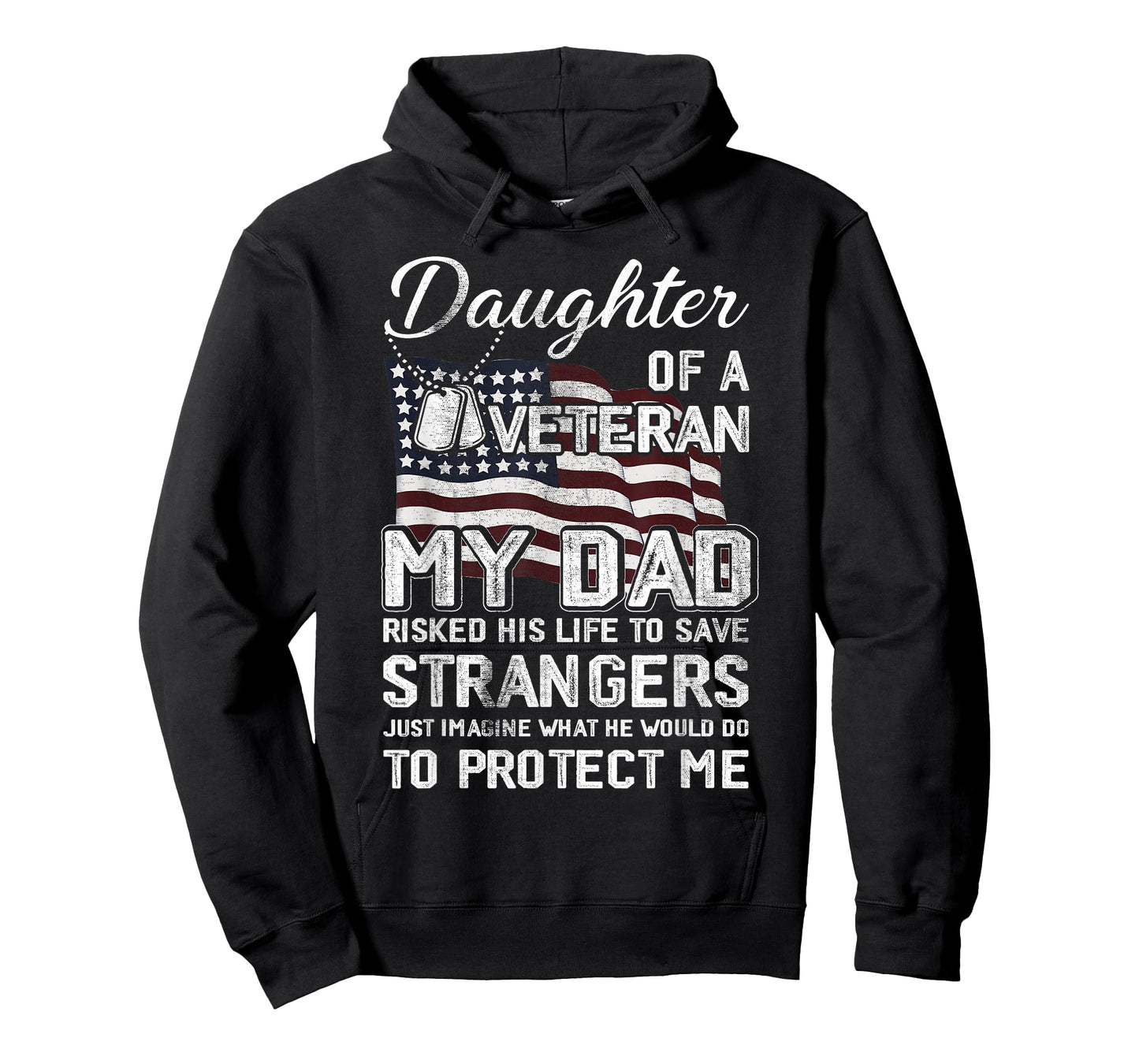Daughter of A Veteran US Army Veteran Flag Daughter T-Shirt