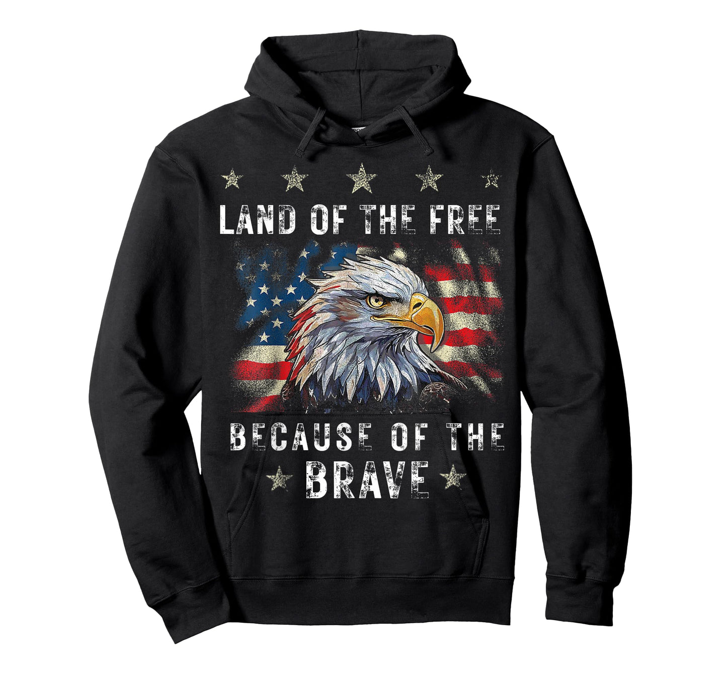 Land of The Free Because of The Brave Eagle American Flag T-Shirt