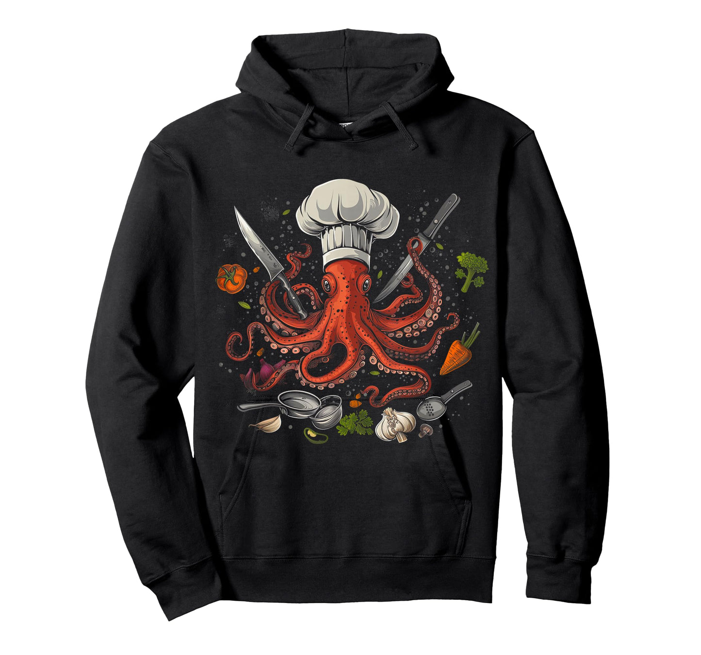 Chef Octopus Octopus Funny Cooking Sous Chef Cook T-Shirt
