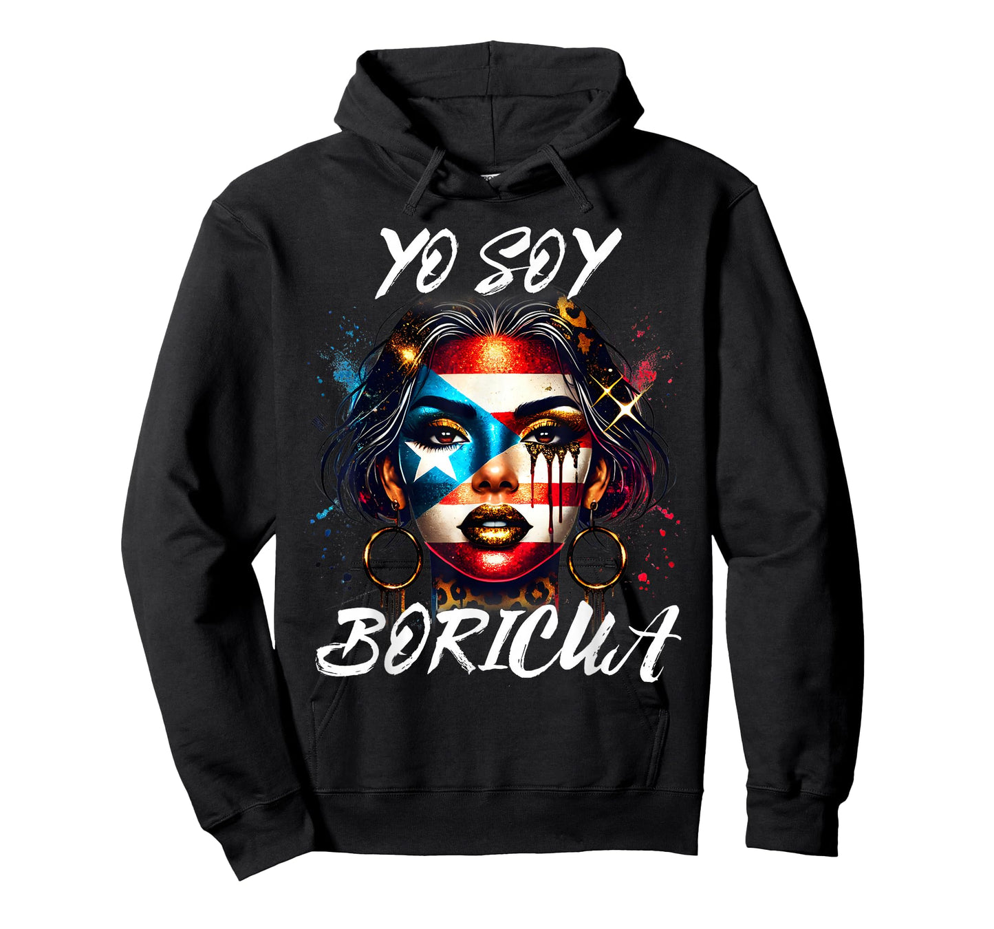 Puerto Rican Woman Yo Soy Boricua Puerto Rico Flag Hispanic T-Shirt