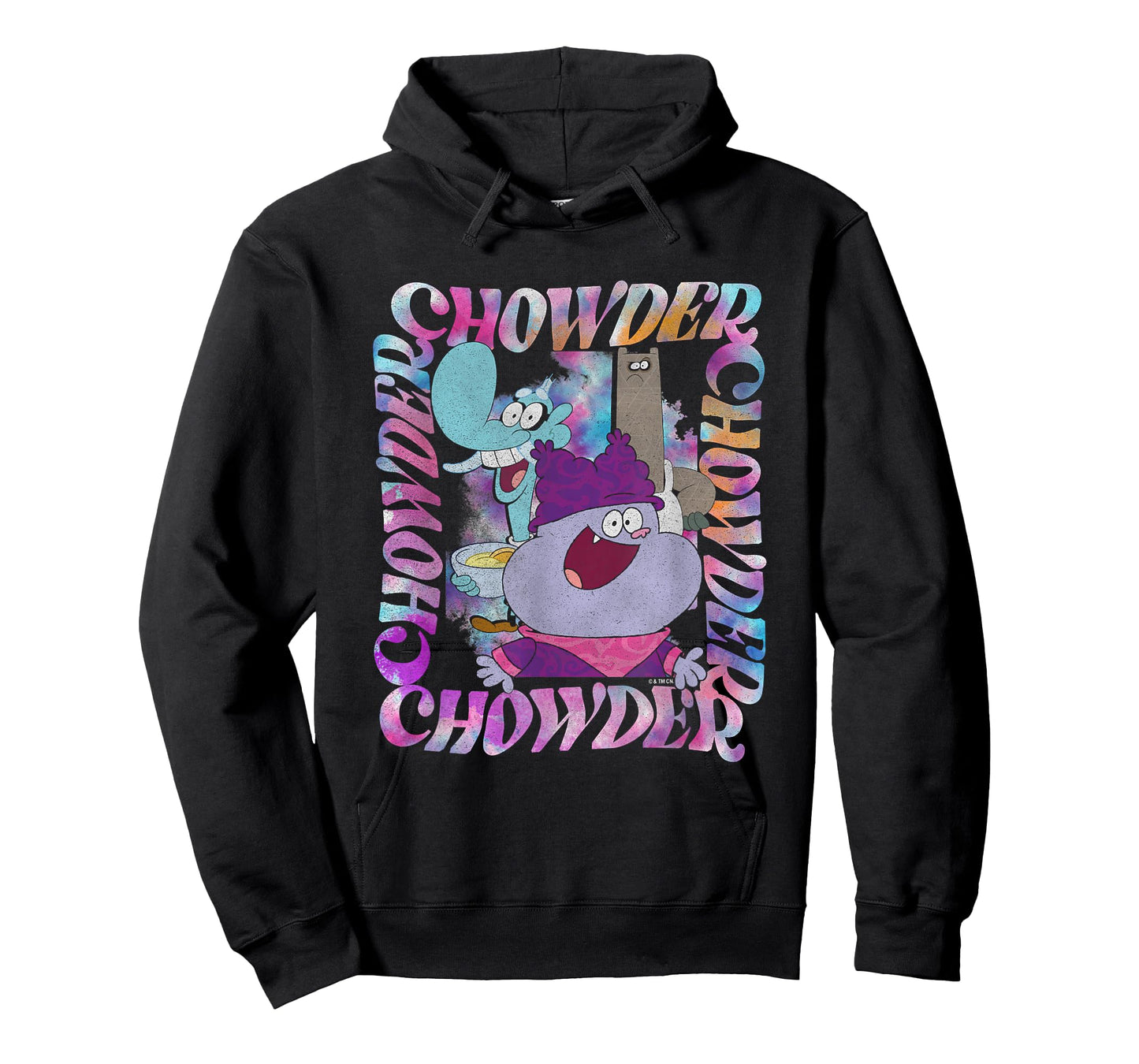 Chowder Mung & Shnitzel Vintage Wavy Text Portrait T-Shirt