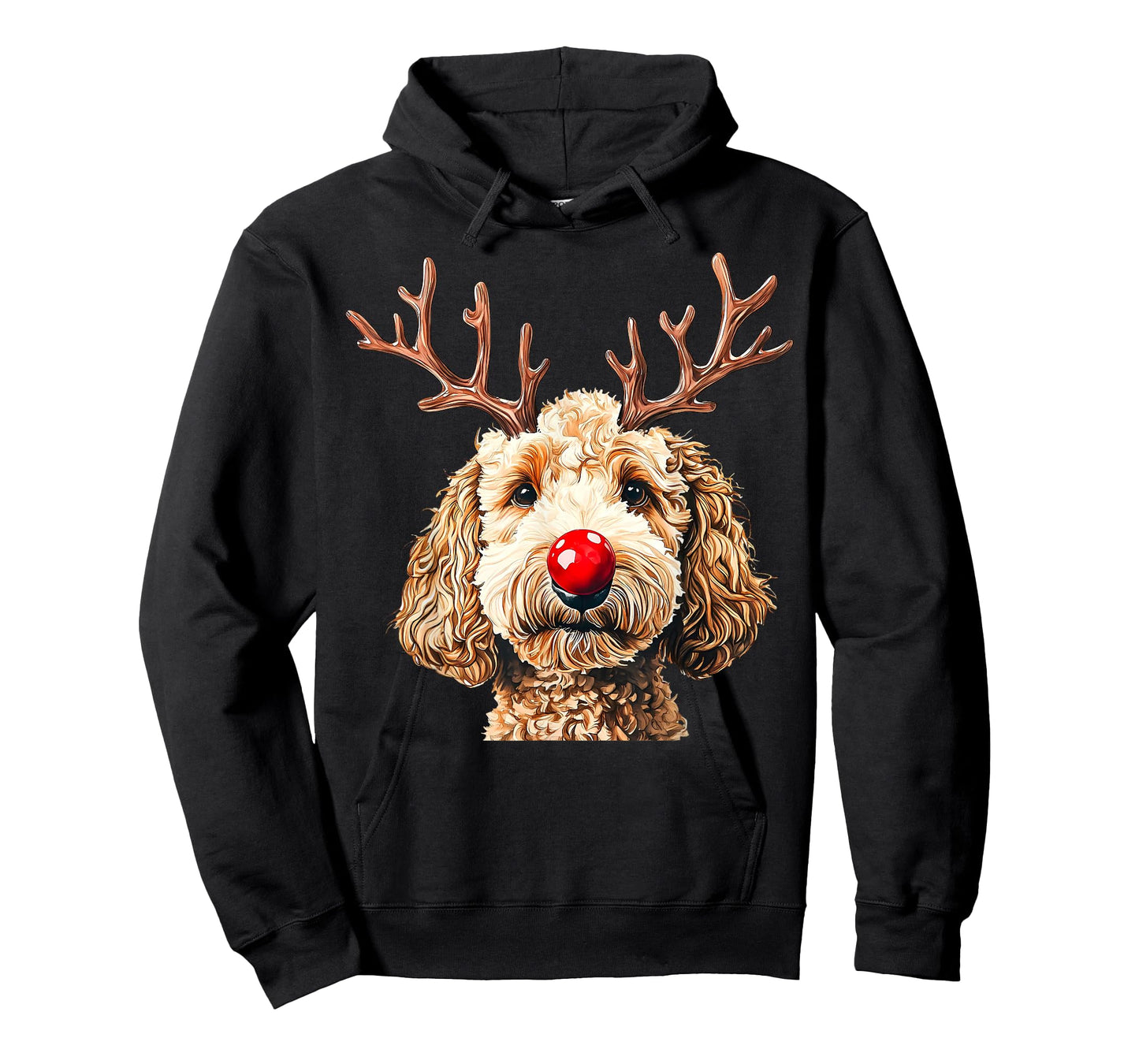 Cute Reindeer Santa Goldendoodle Christmas Xmas Holiday T-Shirt