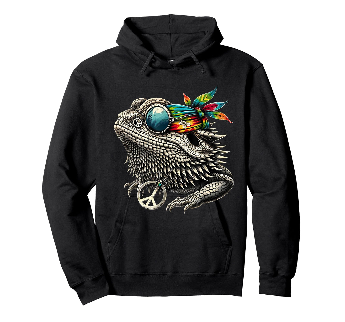 Bearded Dragons Reptile Lizard Pet Hippie Style T-Shirt