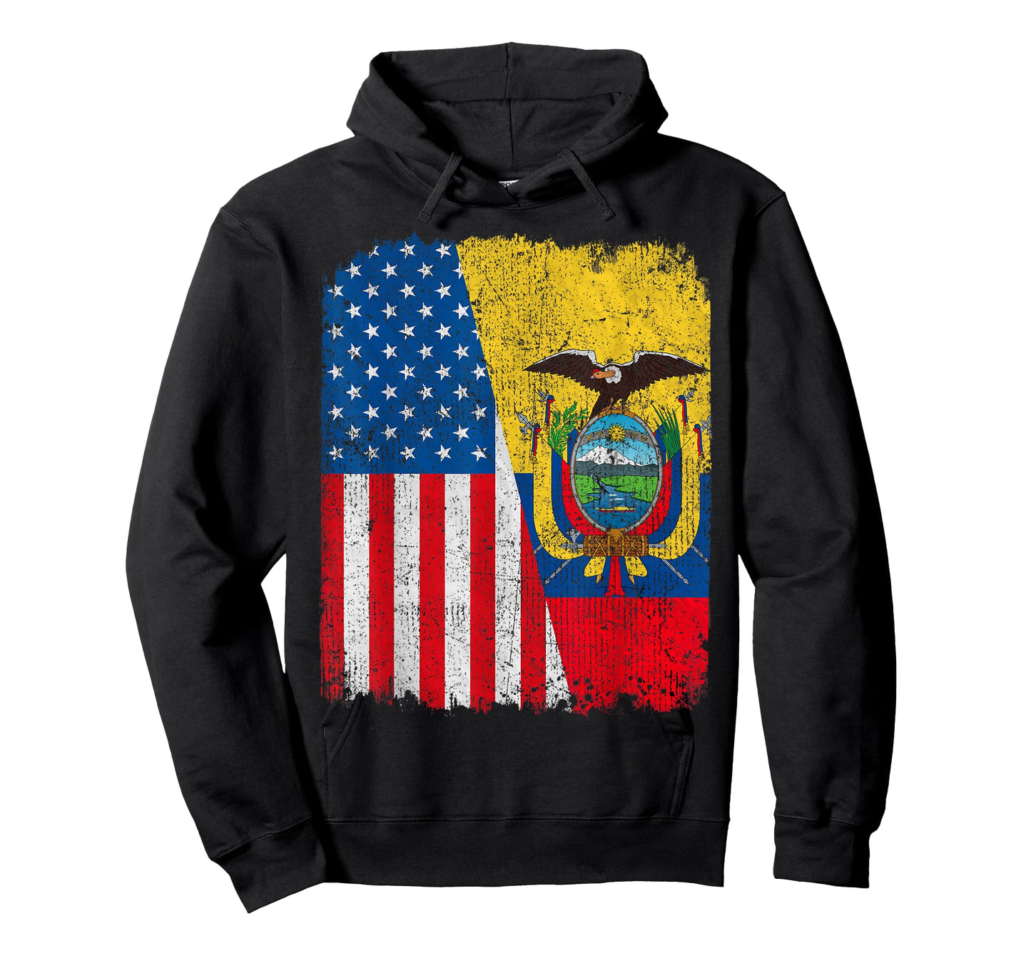 Ecuadorian American Flag Half USA Ecuador Root Proud T-Shirt