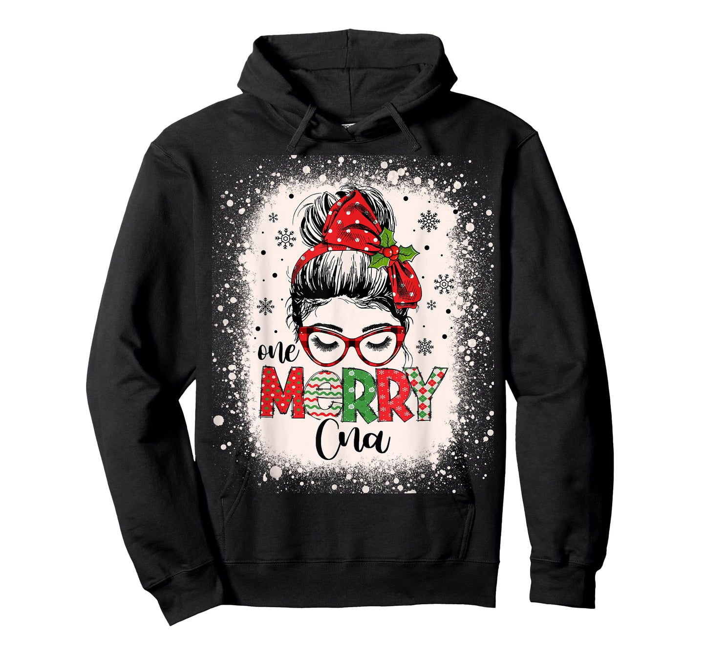 Cna Nurse Messy Bun Nurse's Aid Christmas T-Shirt