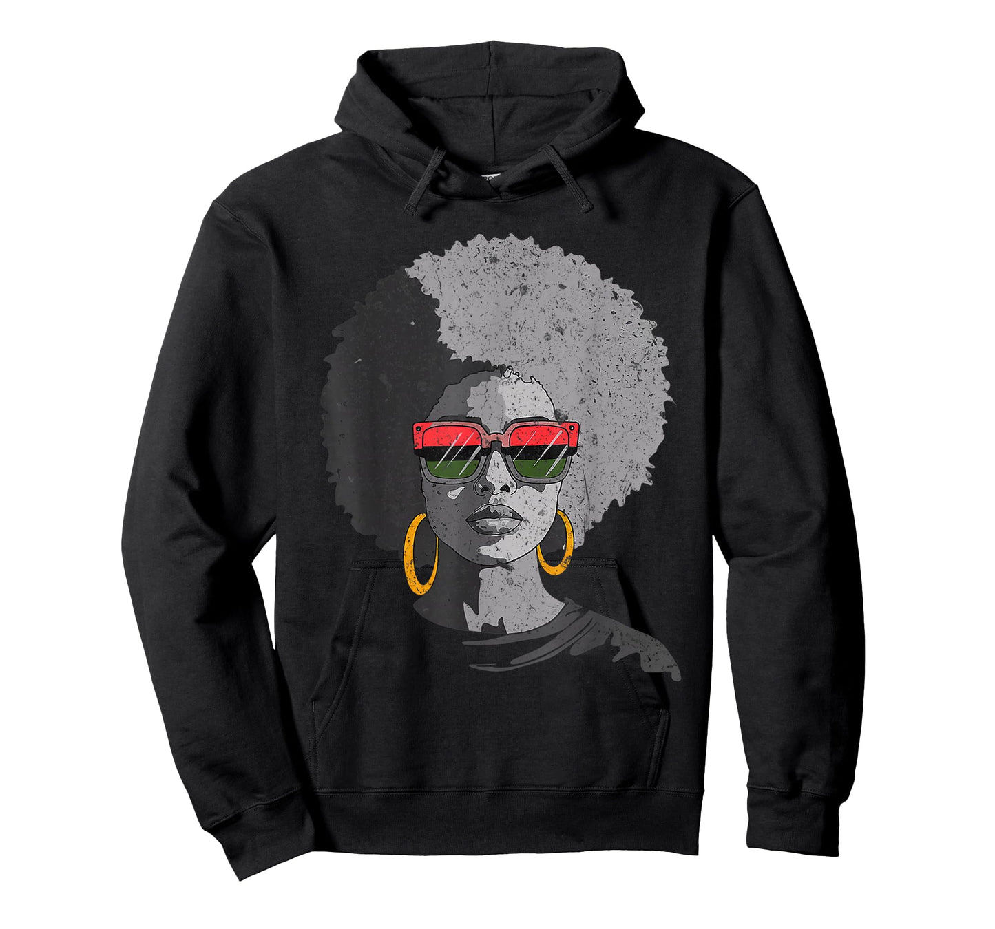 Women Black Queen Afro Melanin Face Dripping Juneteenth T-Shirt