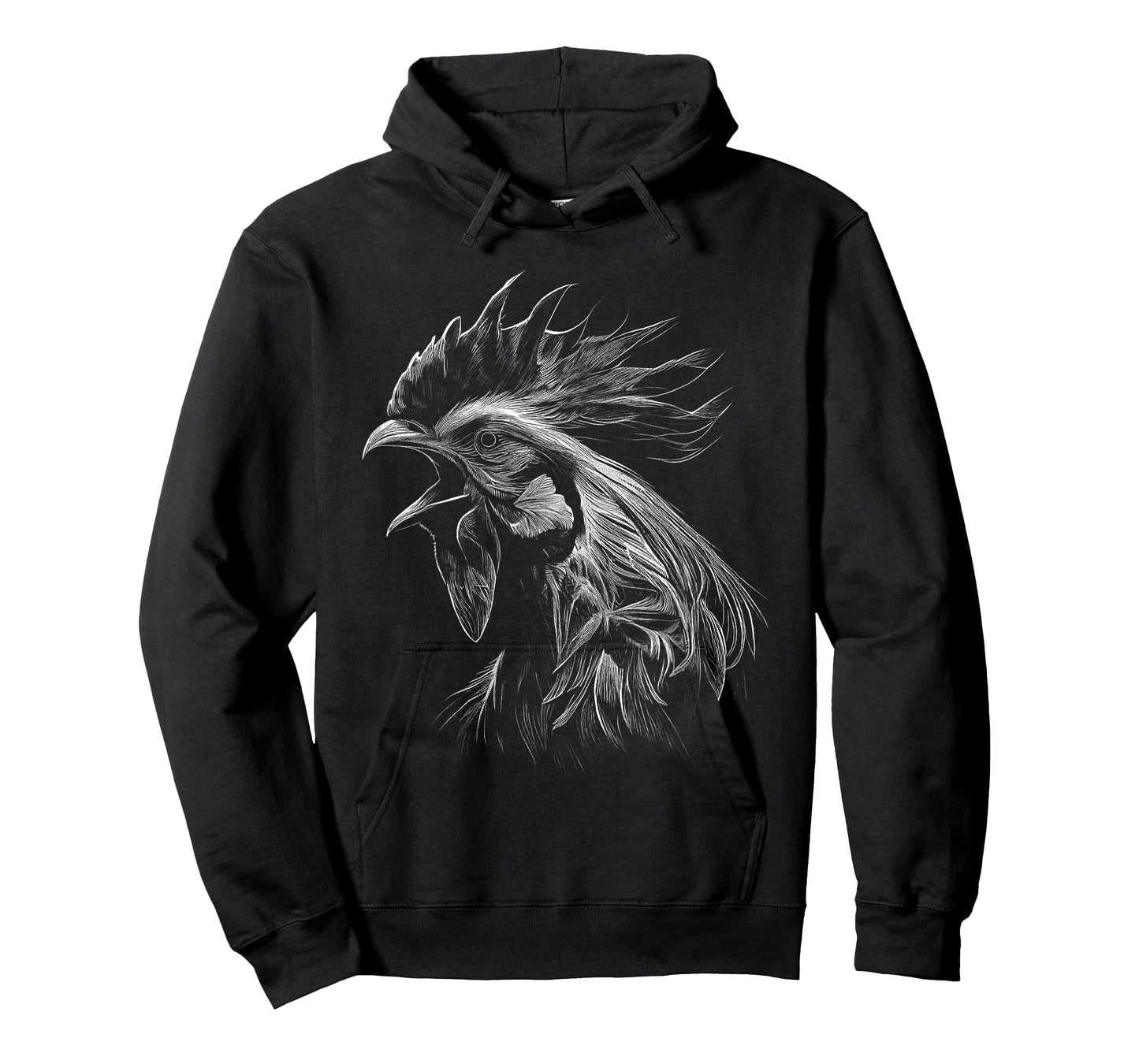 Crowing Rooster Drawing Love T-Shirt