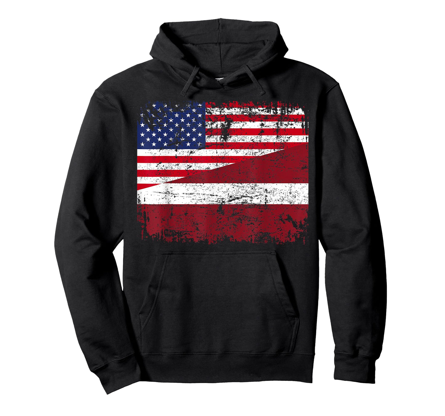 LATVIAN ROOTS | Half American Flag | USA LATVIA FLAG T-Shirt