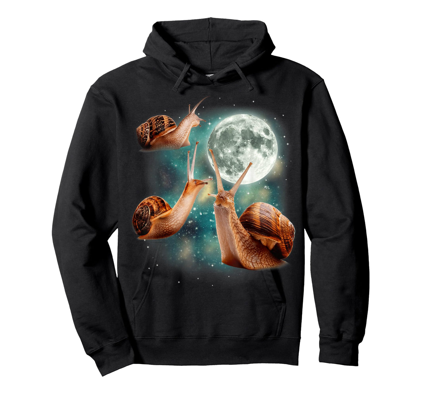 Three Snail Moon | 3 Mollusks Howling Weird Cursed T-Shirt