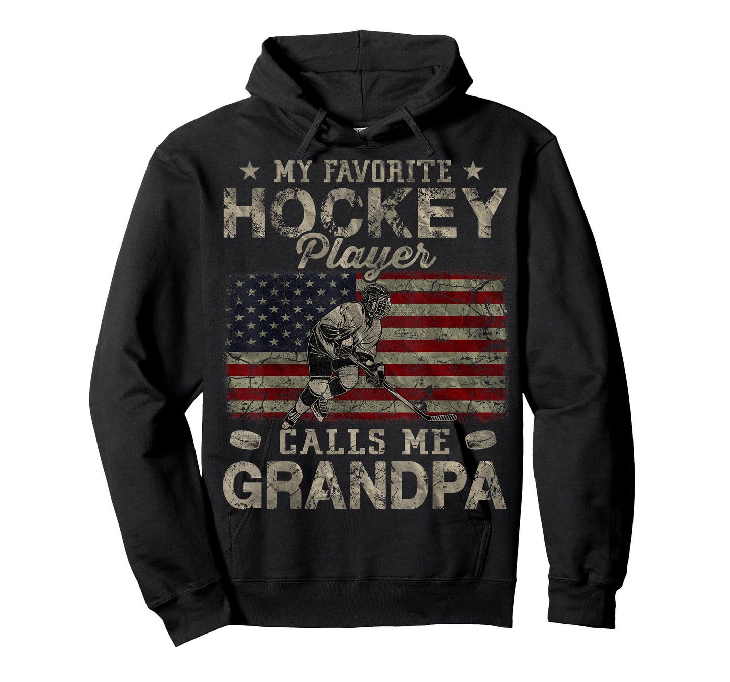 My Favorite Hockey Player Calls Me Grandpa Father's Day T-Shirt