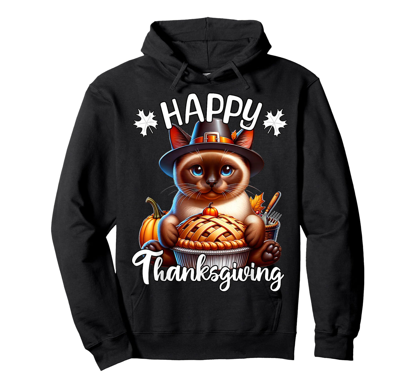 Siamese Cat Happy Thanksgiving Siamese Cat T-Shirt