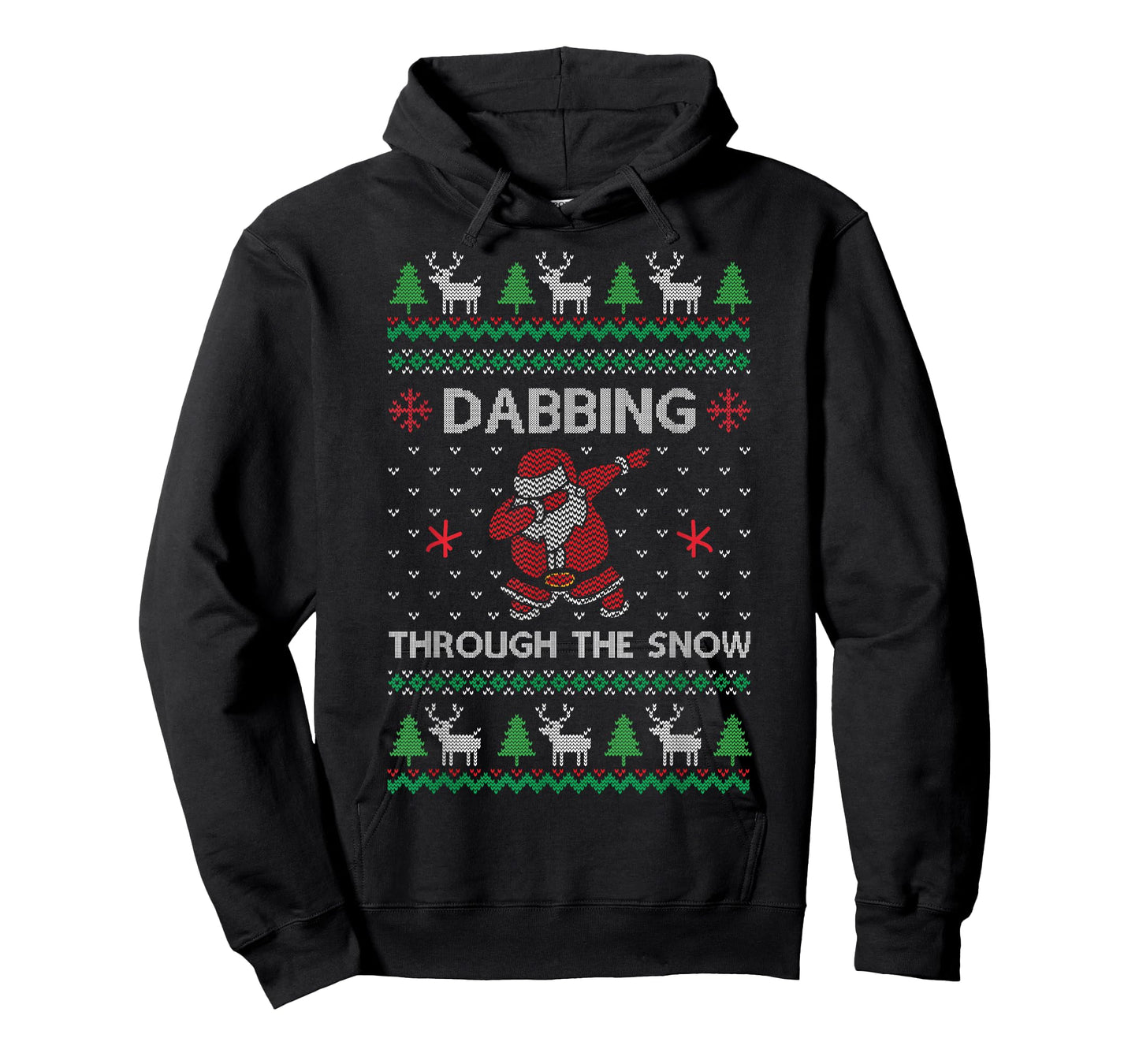 Funny Dabbing Through The Snow Santa Christmas Ugly Sweater T-Shirt