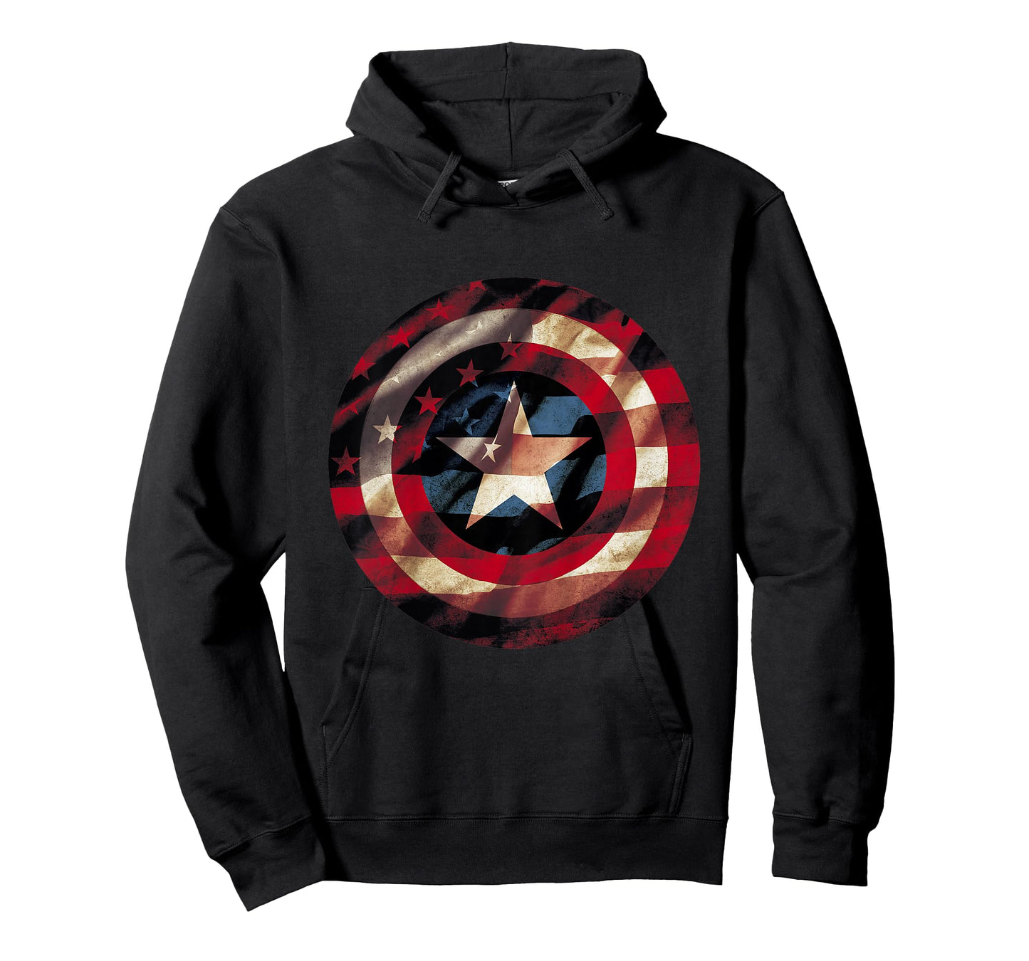 Kids Marvel Captain America Shield Flag Kids Graphic T-Shirt T-Shirt