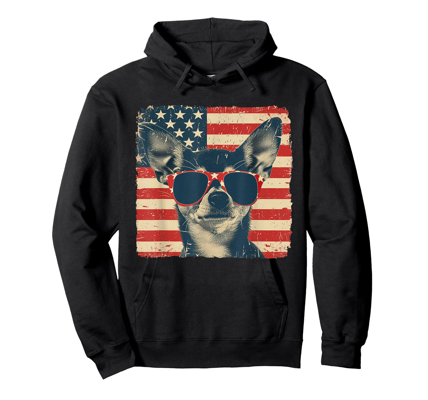 Chihuahua America Flag 4th of July Men Women T-Shirt