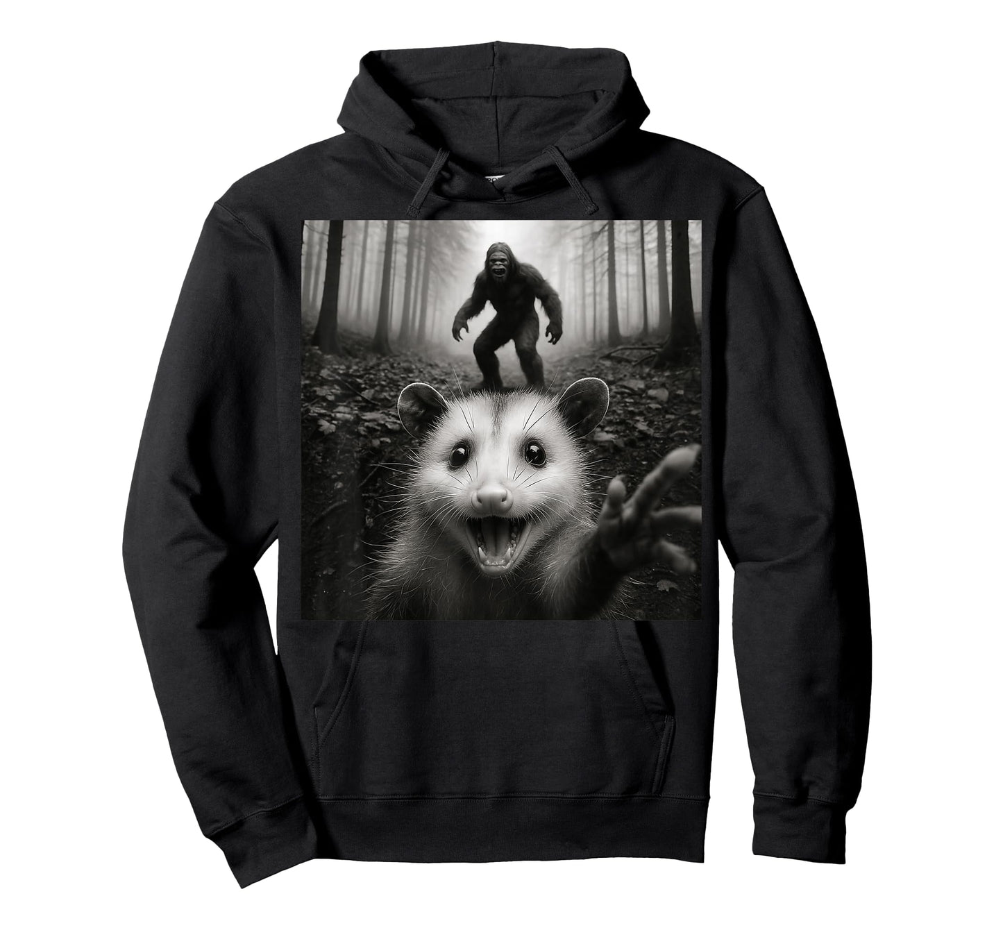 Opossum Selfie With Bigfoot Funny Gifts For Men Women Kid T-Shirt