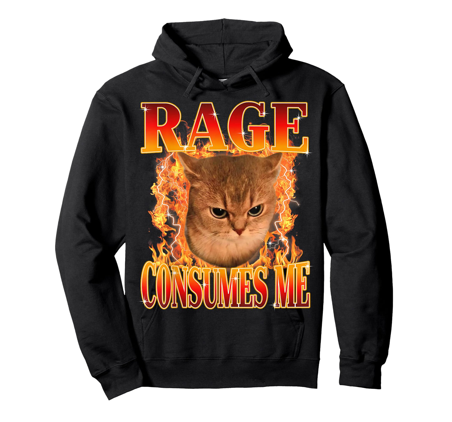 Rage Consumes Me Angry Cat Meme Funny Saying Cats Animals T-Shirt