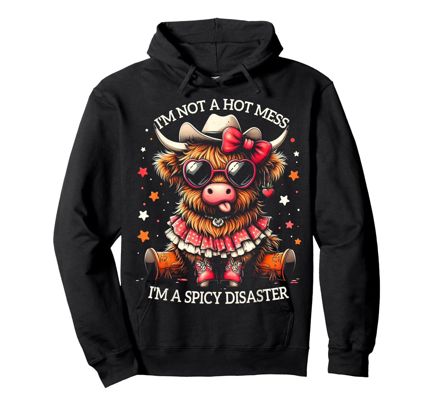 Cute Highland Cow I'm Not A Hot Mess I'm A Spicy Disaster T-Shirt